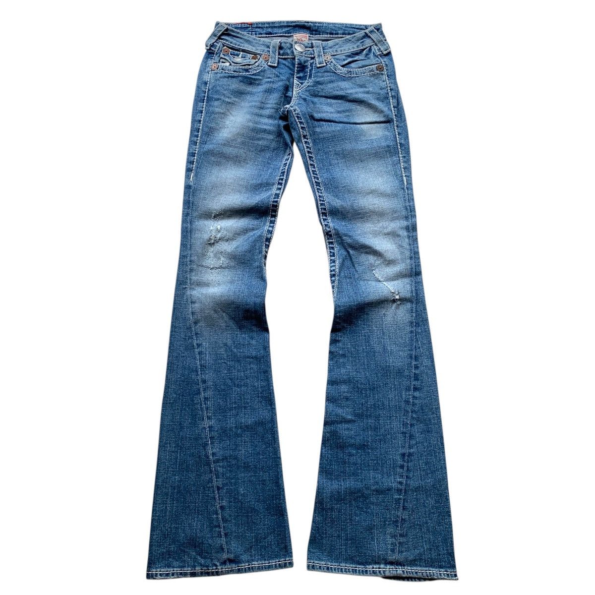 True Religion 2000’s True Religion Joey Distressed Bootcut Flare Pants Size US 28 / EU 44 - 1 Thumbnail