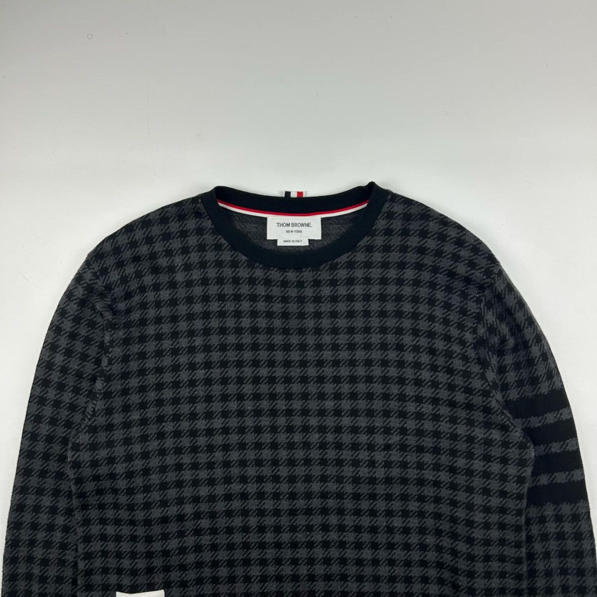 Thom Browne Thom browne houndstooth 4 bar cotton sweater Size US S / EU 44-46 / 1 - 4 Thumbnail
