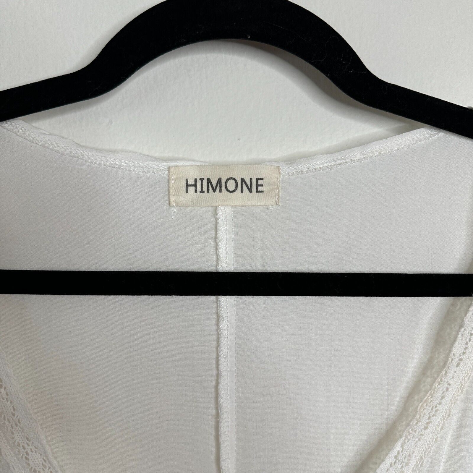 Other Himone White Sleeveless V-Neck Crochet Top Beach Coverup OS Size ONE SIZE - 3 Thumbnail