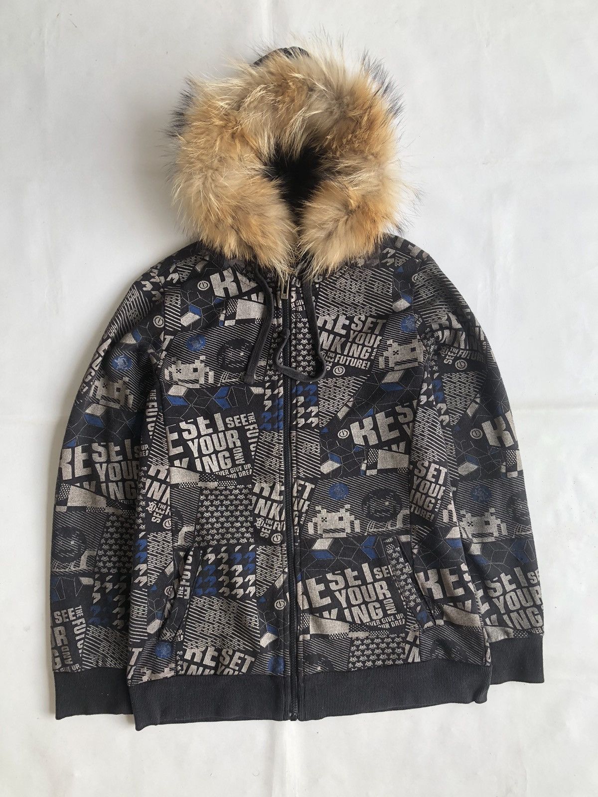 If Six Was Nine Japanese Unionbay Poem Zipp Fur Hoodie if six was nine style Size US L / EU 52-54 / 3 - 1 Thumbnail
