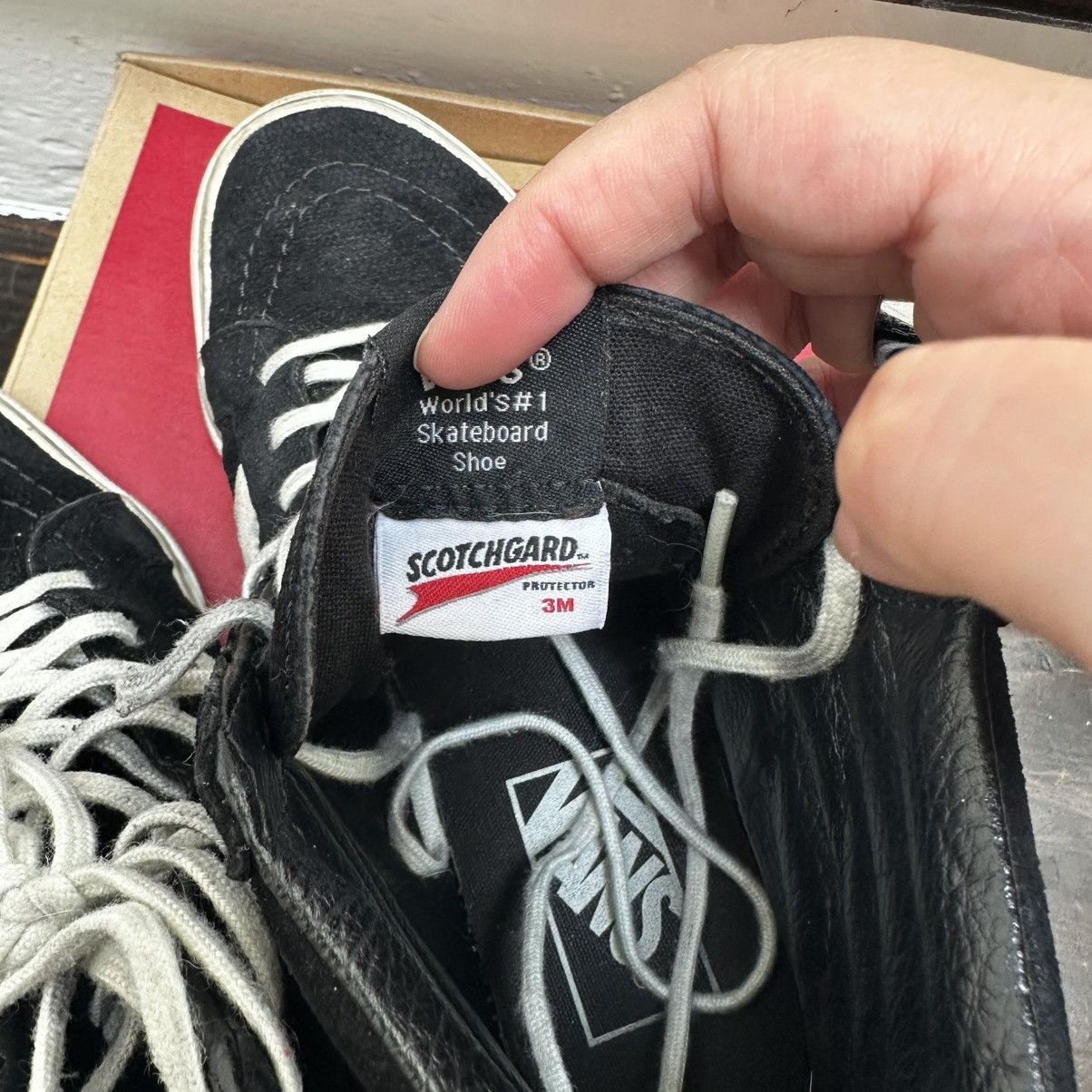 Vans Vans Sk8-hi Slim Zip Lizard Emboss Black Suede Scotchguard Size US 6 / IT 36 - 9 Thumbnail