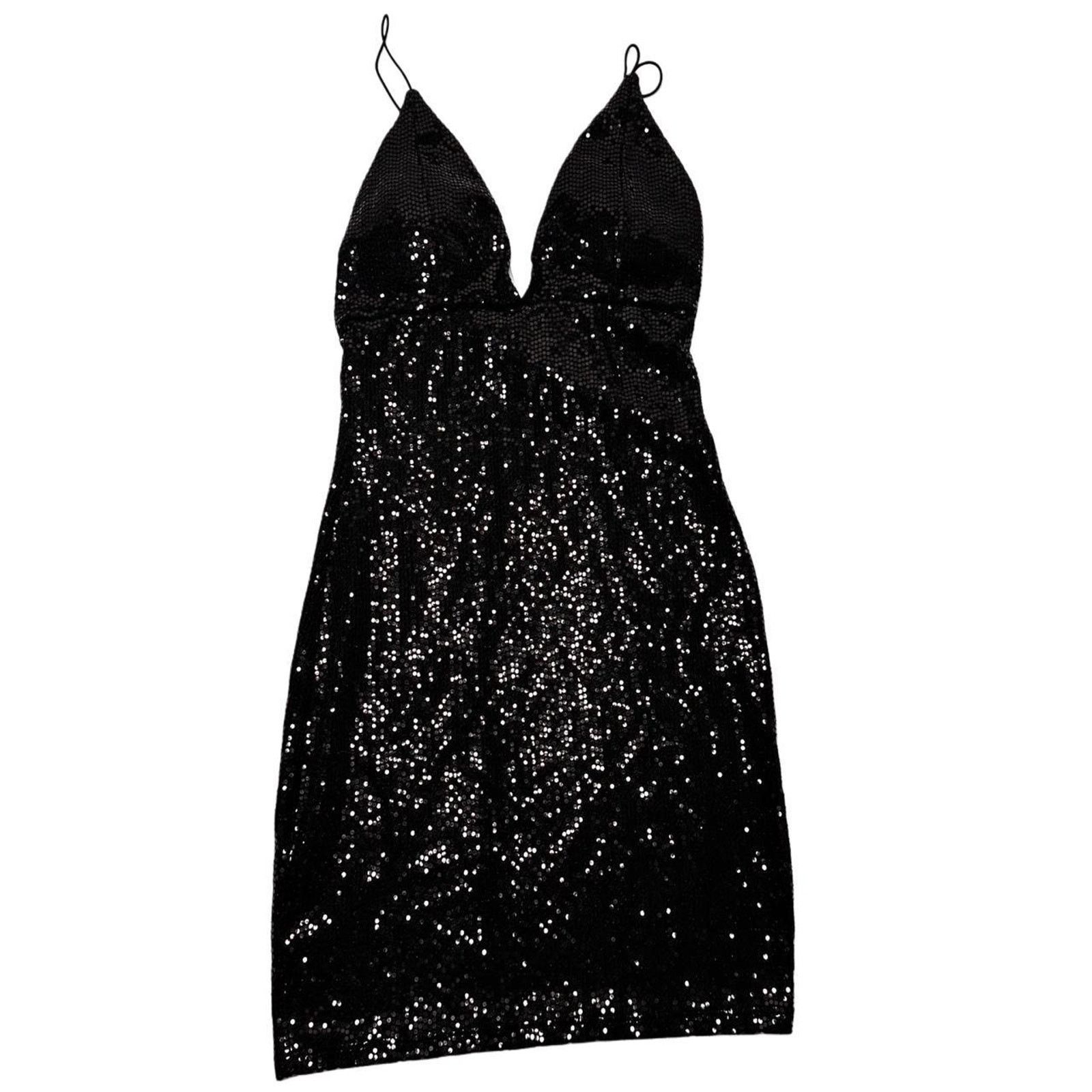& Other Stories Better Be Black Sequin Going Out Dress Size S / US 4 / IT 40 - 2 Thumbnail