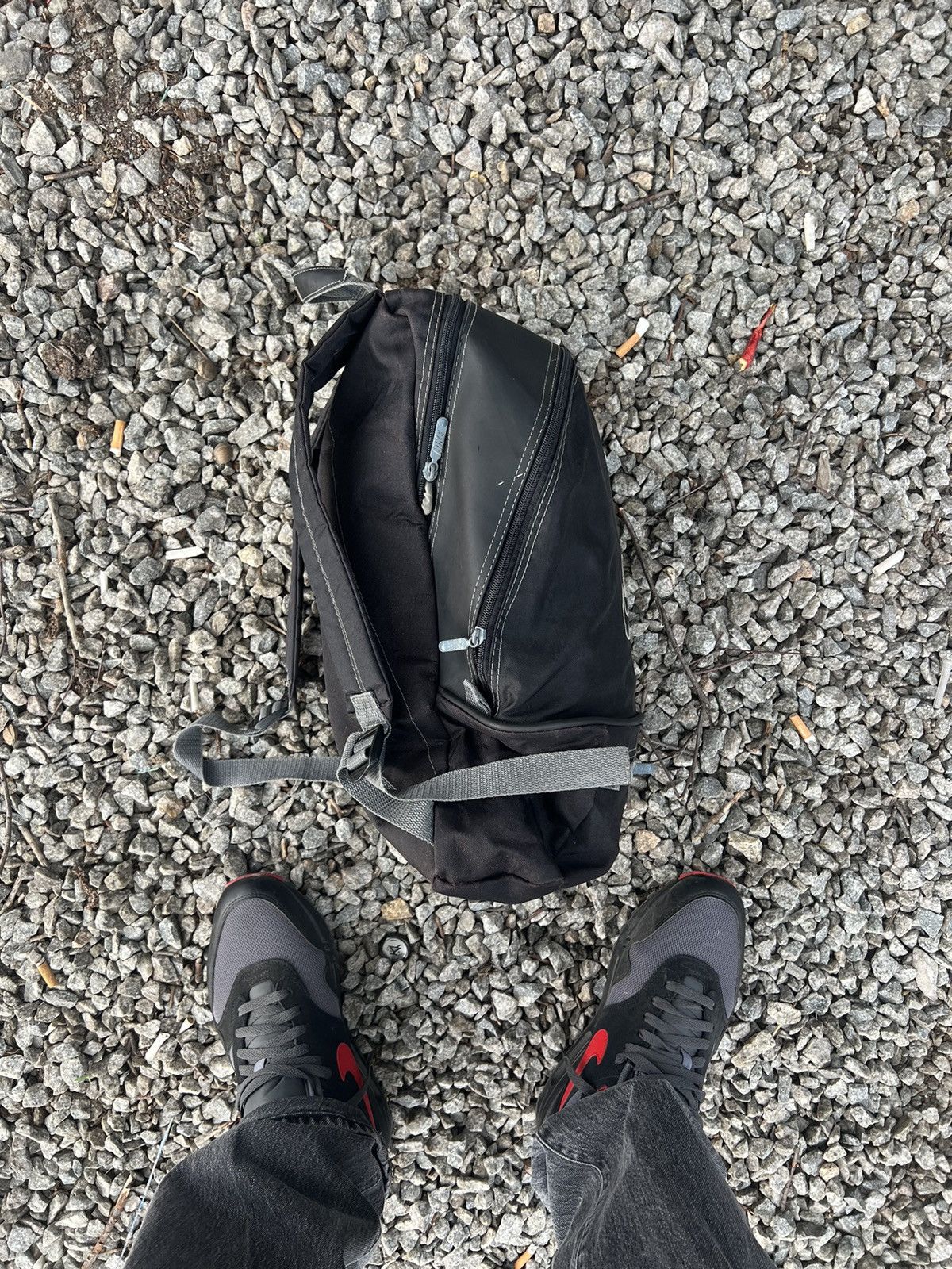 Nike × Vintage VERY RARE NIKE BIG LOGO SWOOSH BAG PACK RETRO DRILL Y2K 90s Size ONE SIZE - 4 Thumbnail
