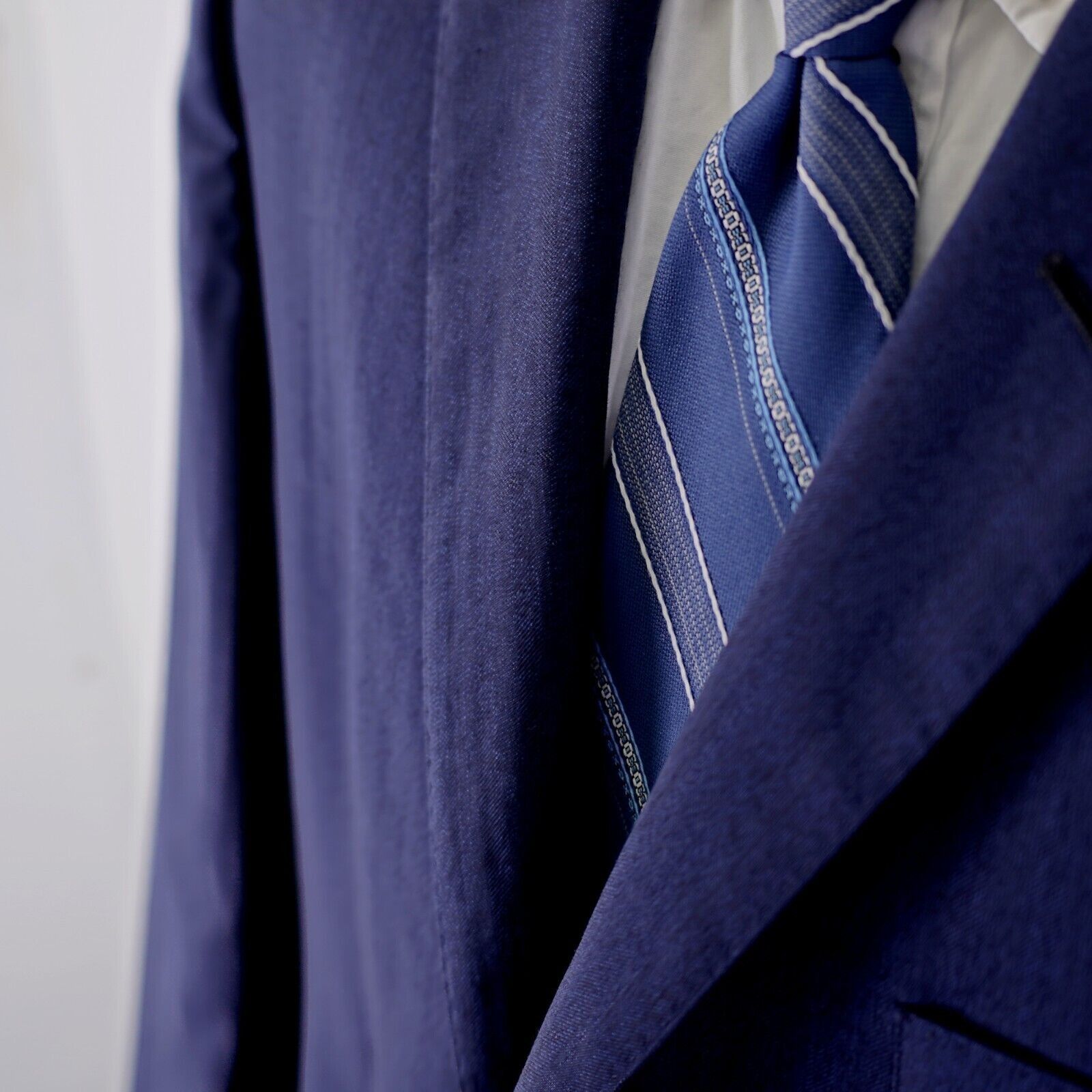 Hugo Boss Boss Hugo Boss Lanificio Tesse Biella Super 100 Wool Blue He Size 42R - 4 Thumbnail