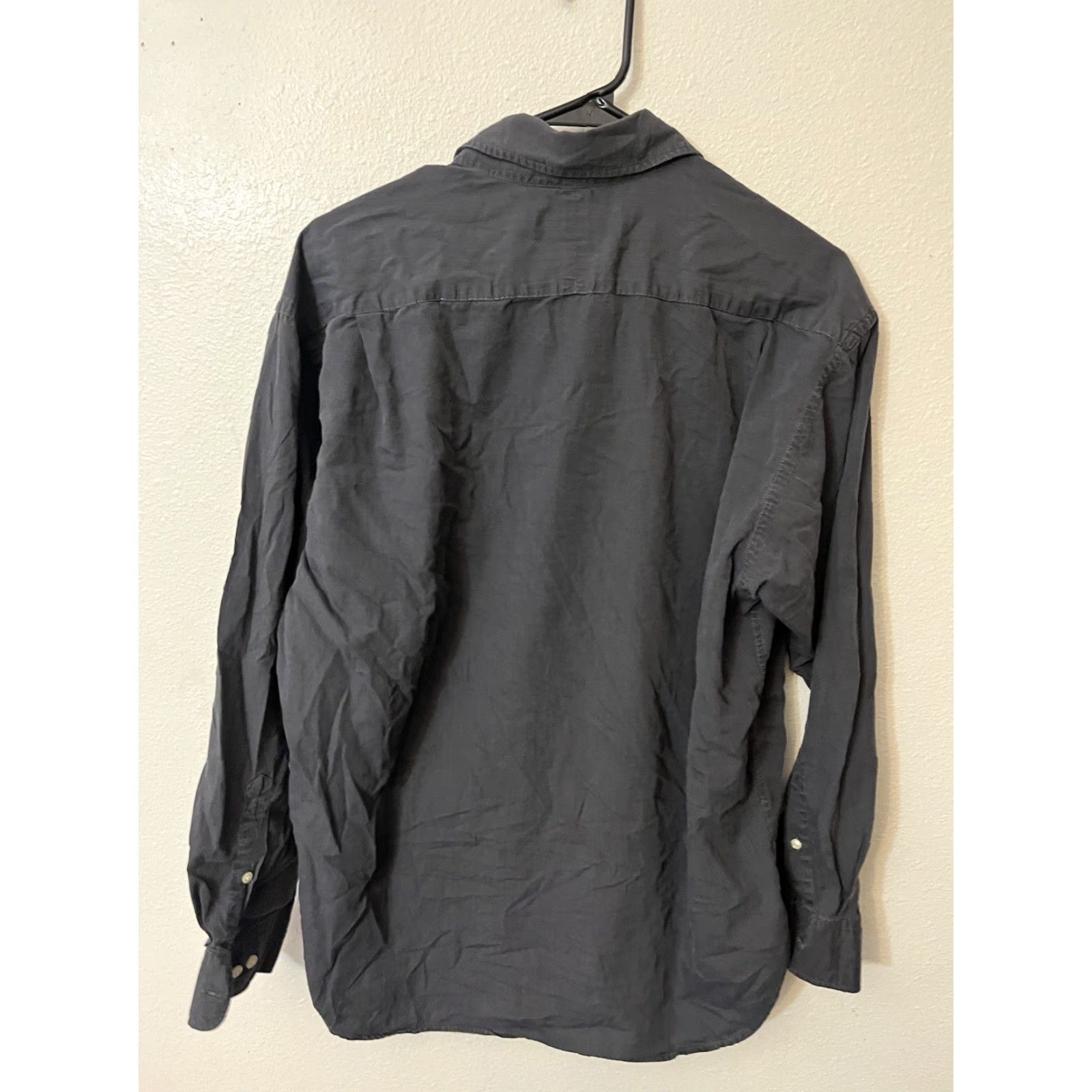 Banana Republic Banana Republic Mens Gray Solid Reg Fit Button Shirt Medium Y2K Size US M / EU 48-50 / 2 - 3 Thumbnail