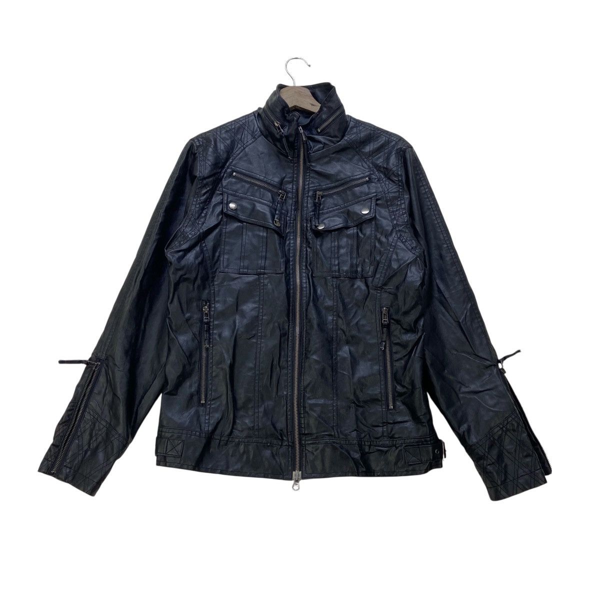 semanticdesign Japanese Brand Semantic Design Synthetic Leather BikerJacket Size US S / EU 44-46 / 1 - 4 Thumbnail