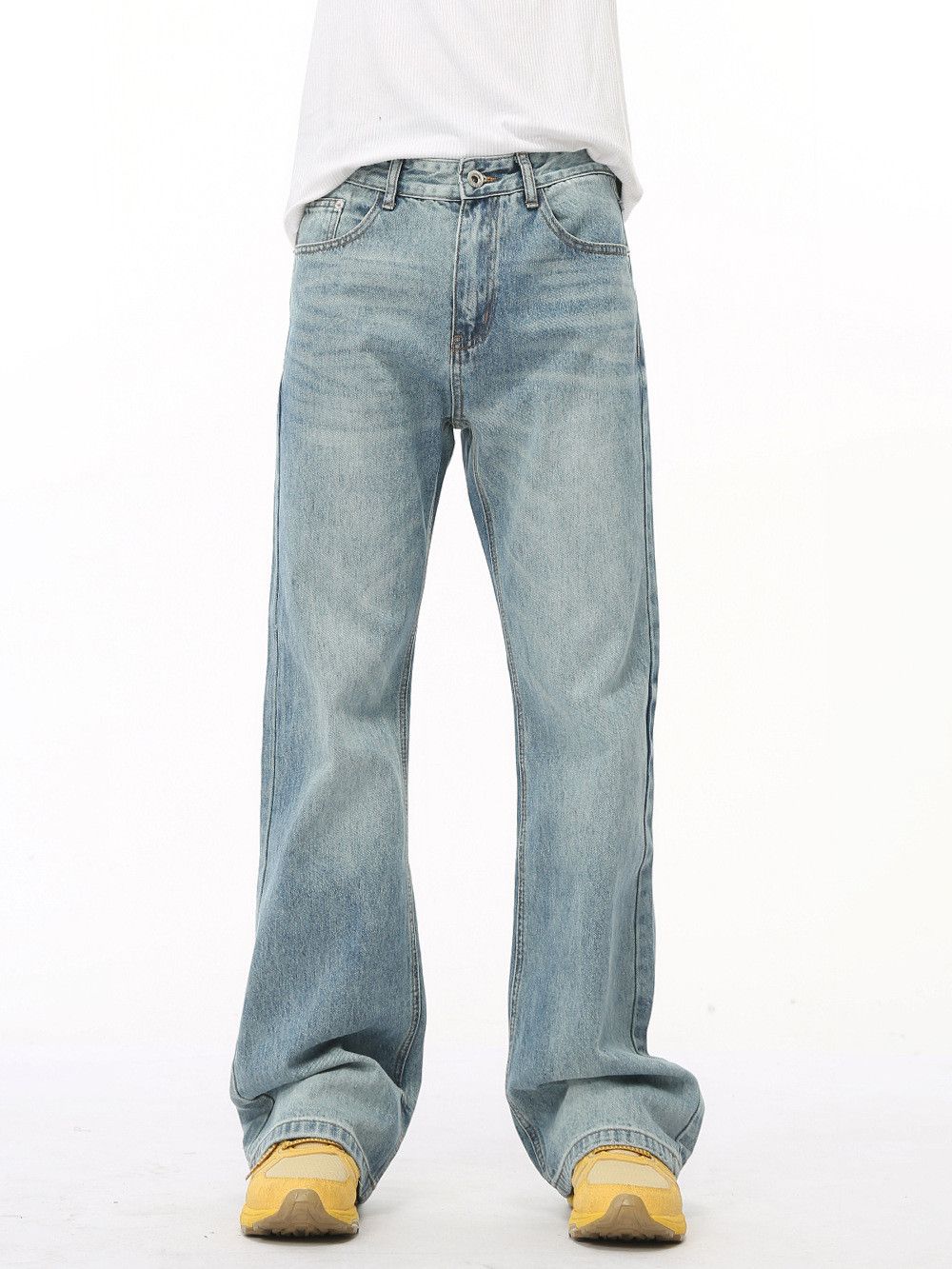Japanese Brand Men's American street Cleanfit retro flared washed jeans Size US 32 / EU 48 - 4 Thumbnail