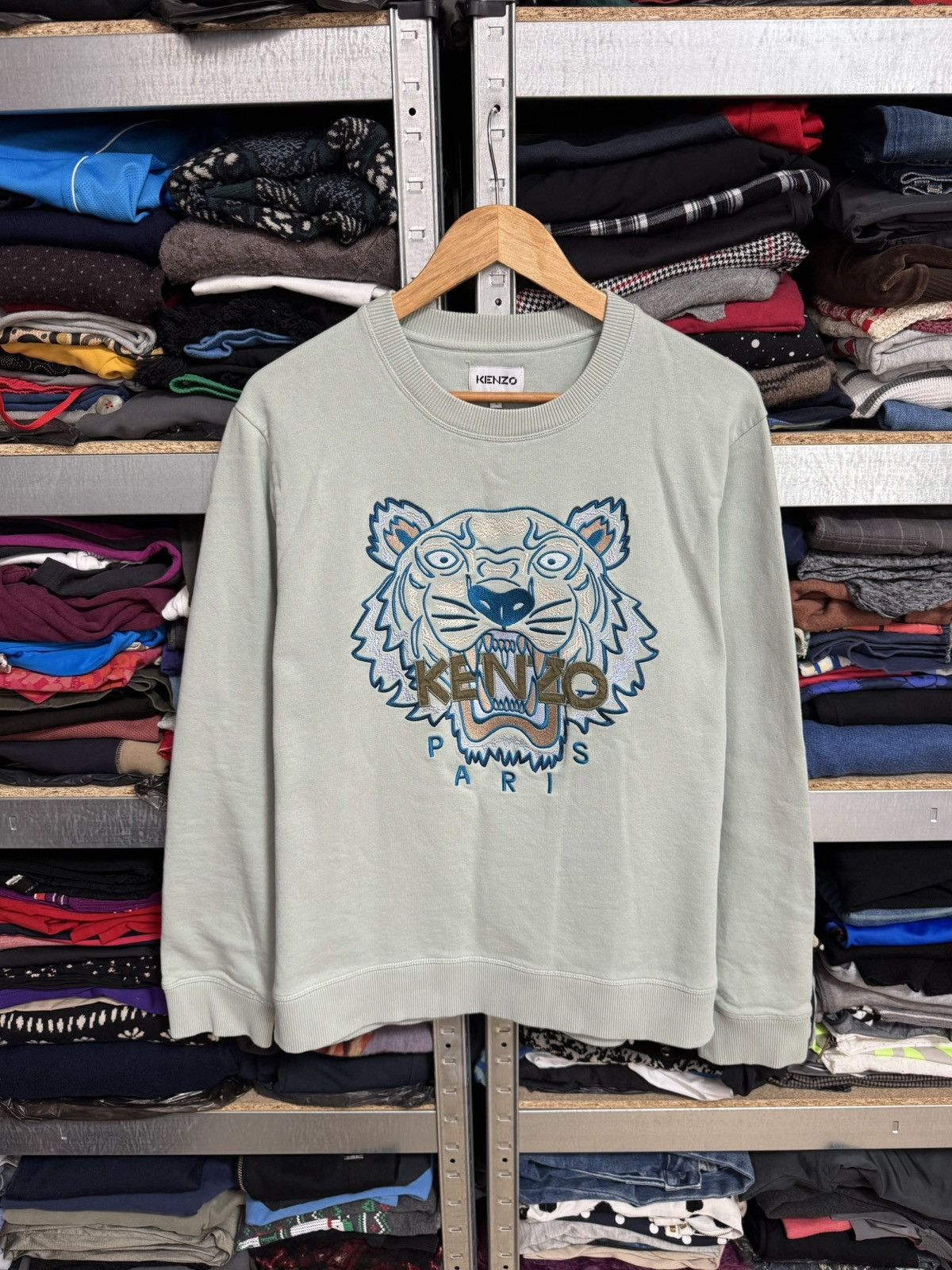 Kenzo Kenzo Paris Tiger Sweatshirt Embroidered Big Logo Size L Size US L / EU 52-54 / 3 - 1 Thumbnail