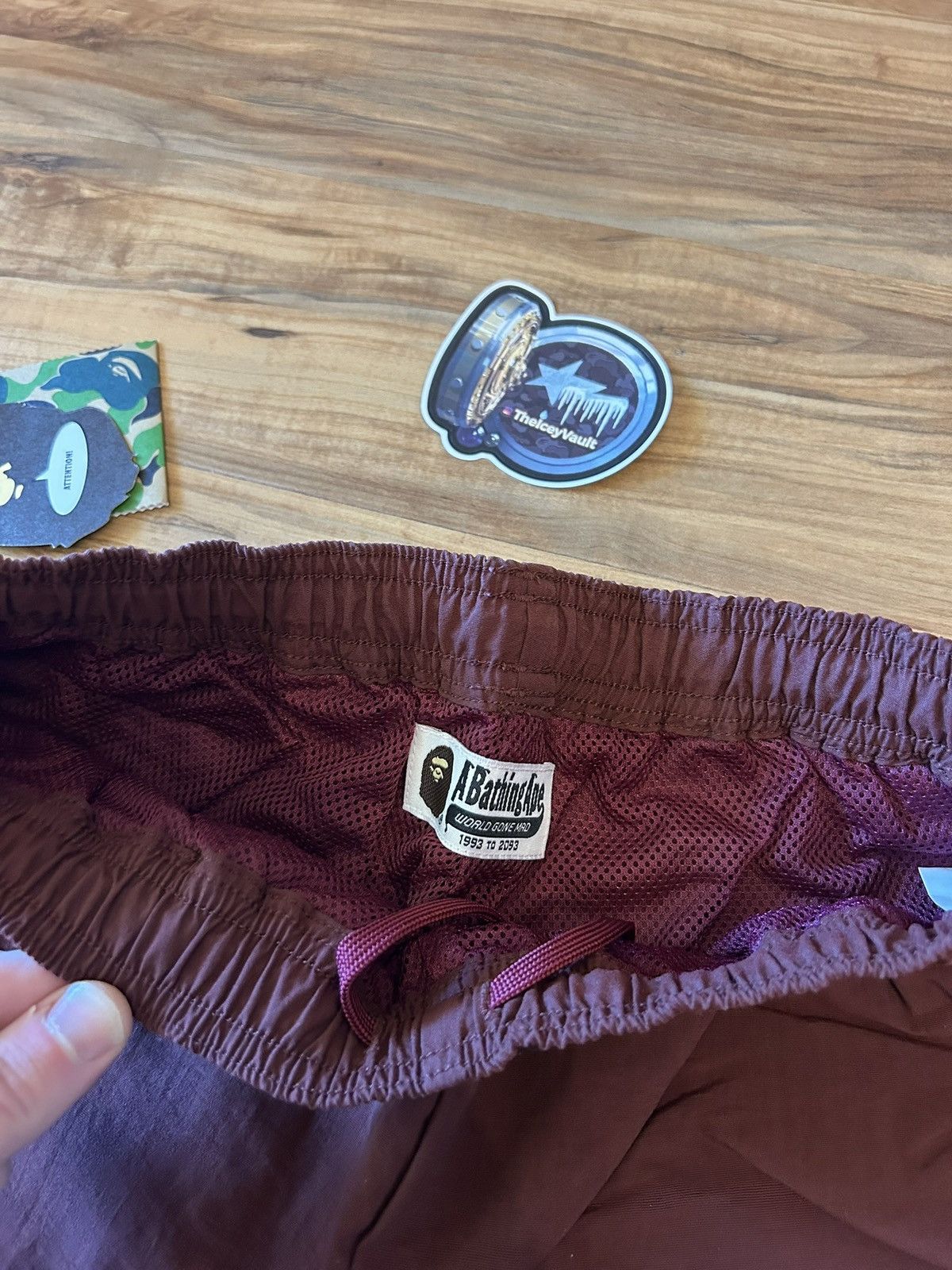 Bape NEW Bape Burgundy Bape Sta Beach Shorts Size US 36 / EU 52 - 7 Thumbnail