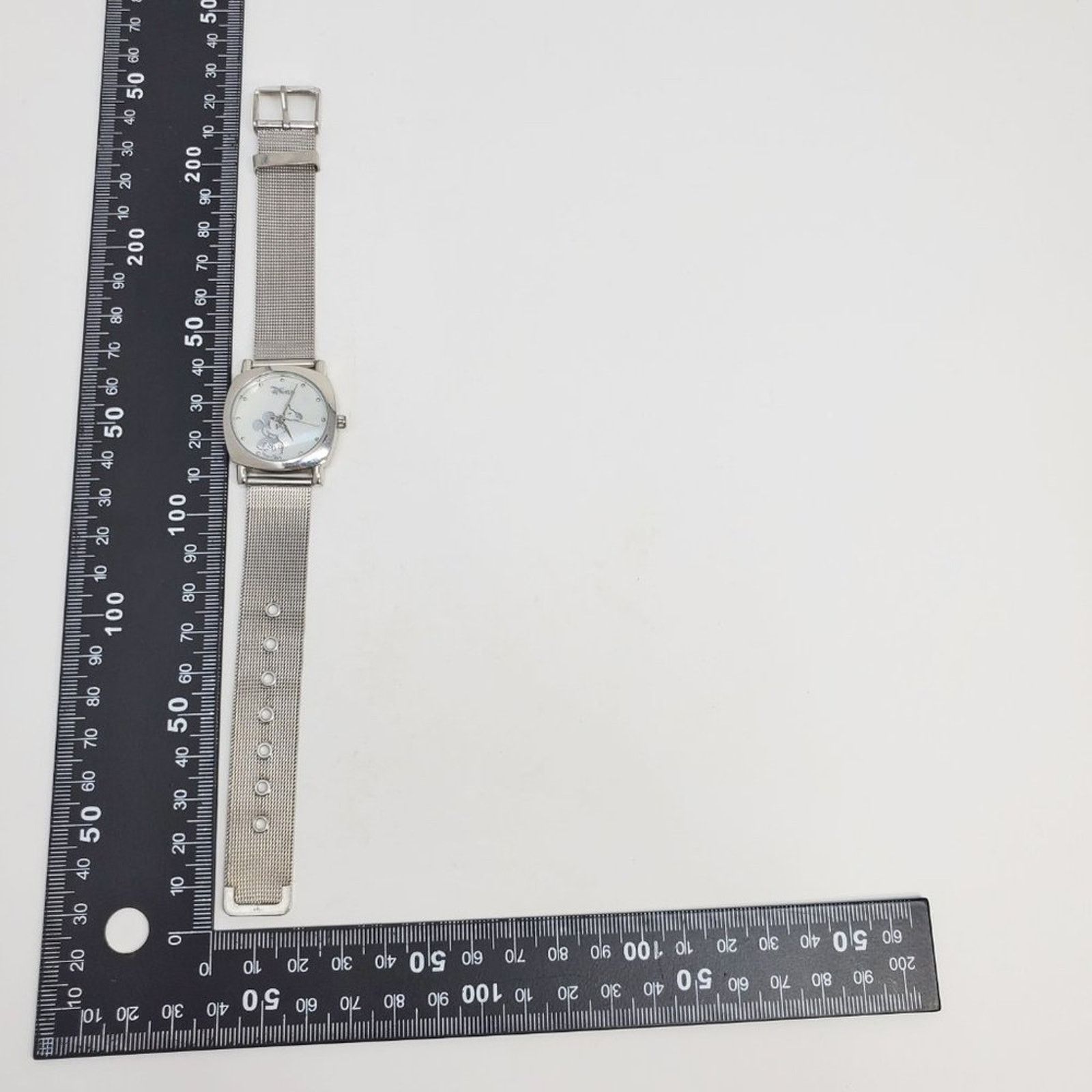 Disney Disney Mickey Mouse Chain Mail Watch Mother of Pearl Face Size ONE SIZE - 10 Thumbnail
