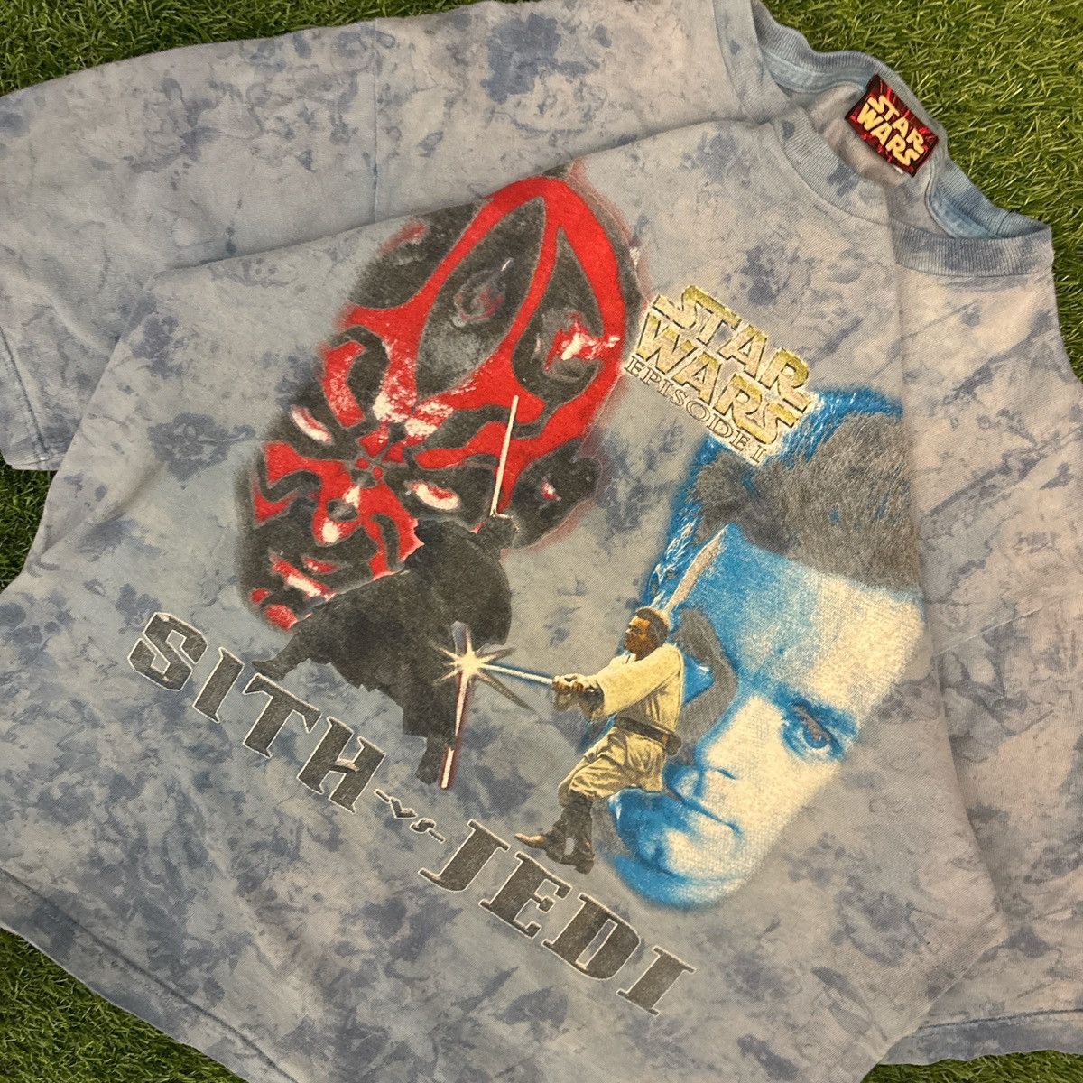 Star Wars Vintage Jedi vs Sith Darth Maul vs Kenobi Tee AOP Size XL Size US M / EU 48-50 / 2 - 2 Thumbnail