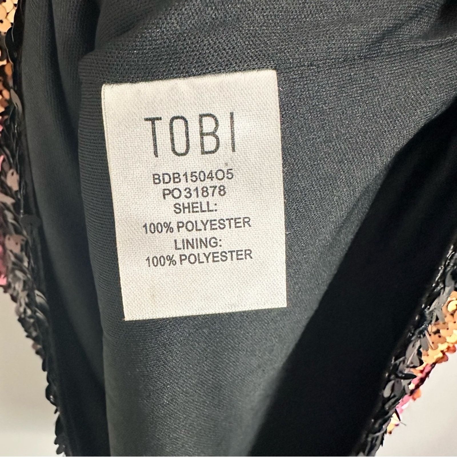 Other Tobi Shine Me Up Ombré Sequin Mini Backless Shift Dress Sz S Size S / US 4 / IT 40 - 8 Thumbnail