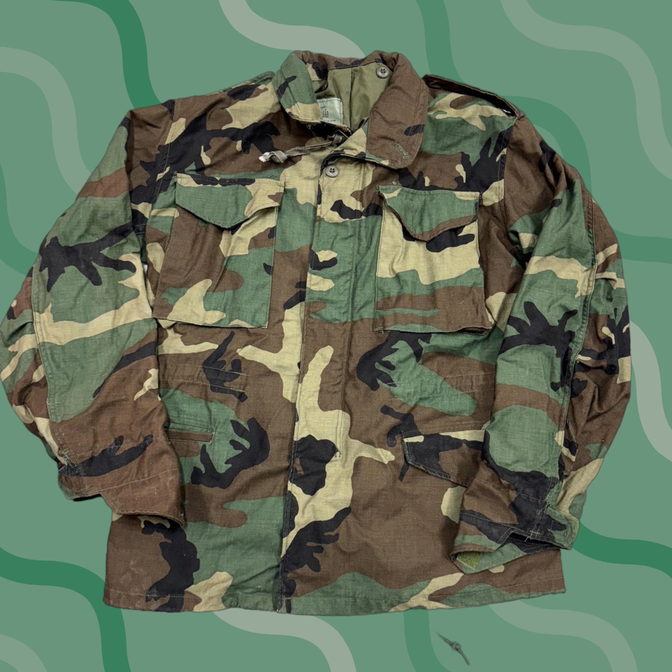 Alpha Industries VINTAGE Alpha Industries M65 Field Jacket Mens S Regular Camouflage Army 90s Green Cotton Blend Pockets Wind-Resistant Casual Workwear Travel Size US S / EU 44-46 / 1 - 1 Thumbnail