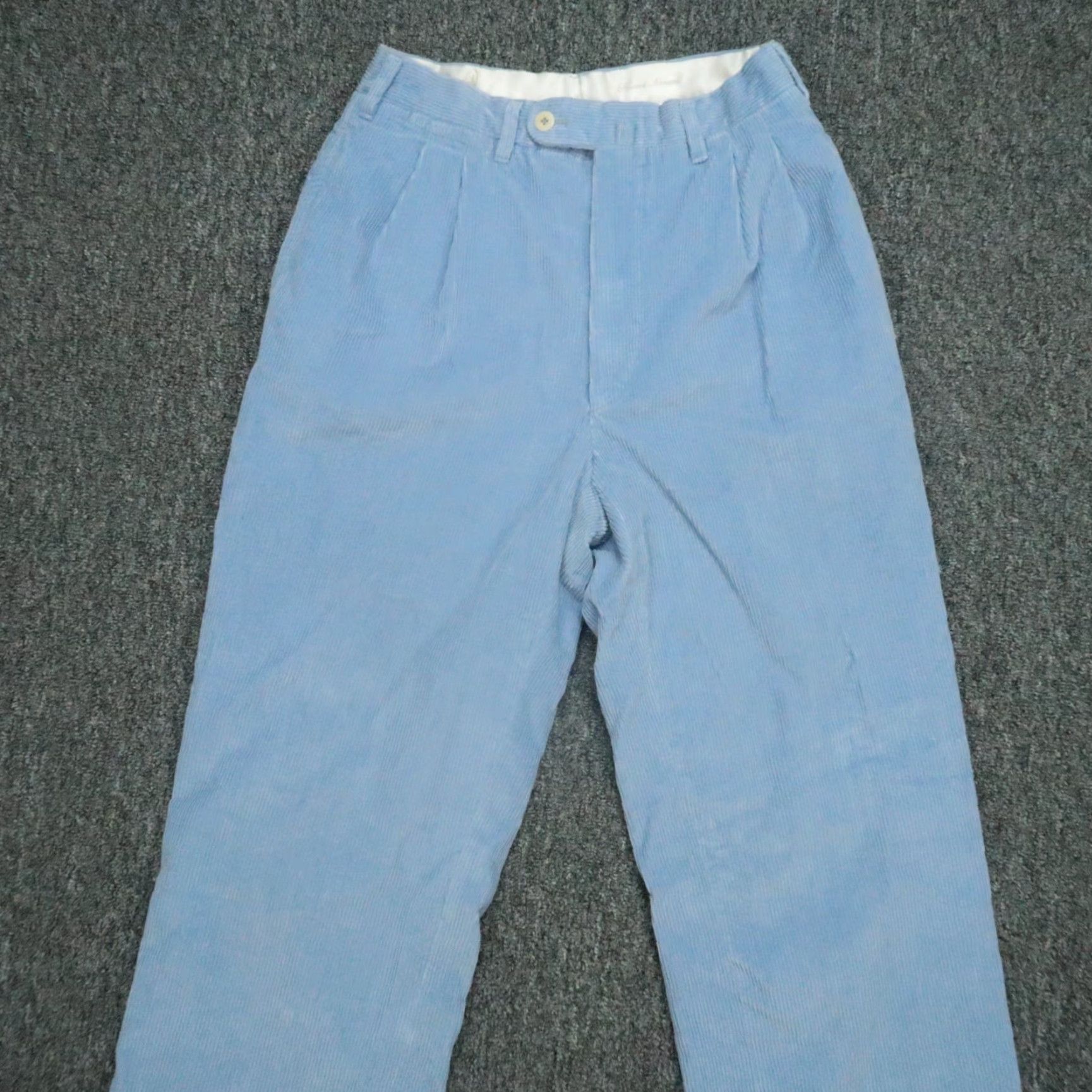 Vintage Frank Namani Pants Mens Regular 25x32 Blue Corduroy Chino Size US 26 / EU 42 - 2 Thumbnail