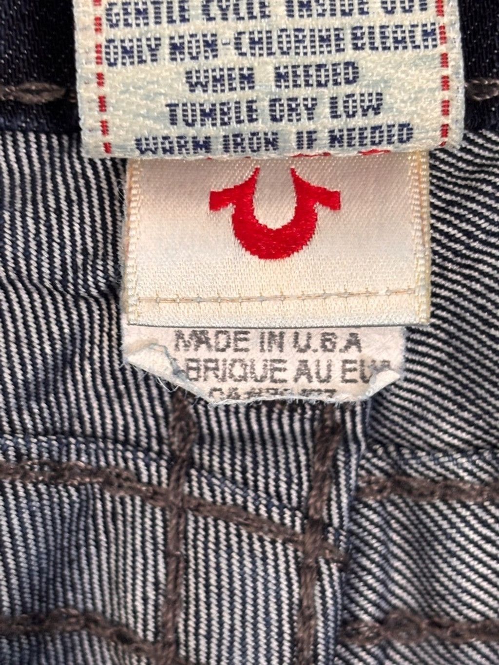 True Religion Women's True Religion Jodie Jeans, Size 24, Dark Wash Blue Size 28" / US 6 / IT 42 - 11 Thumbnail