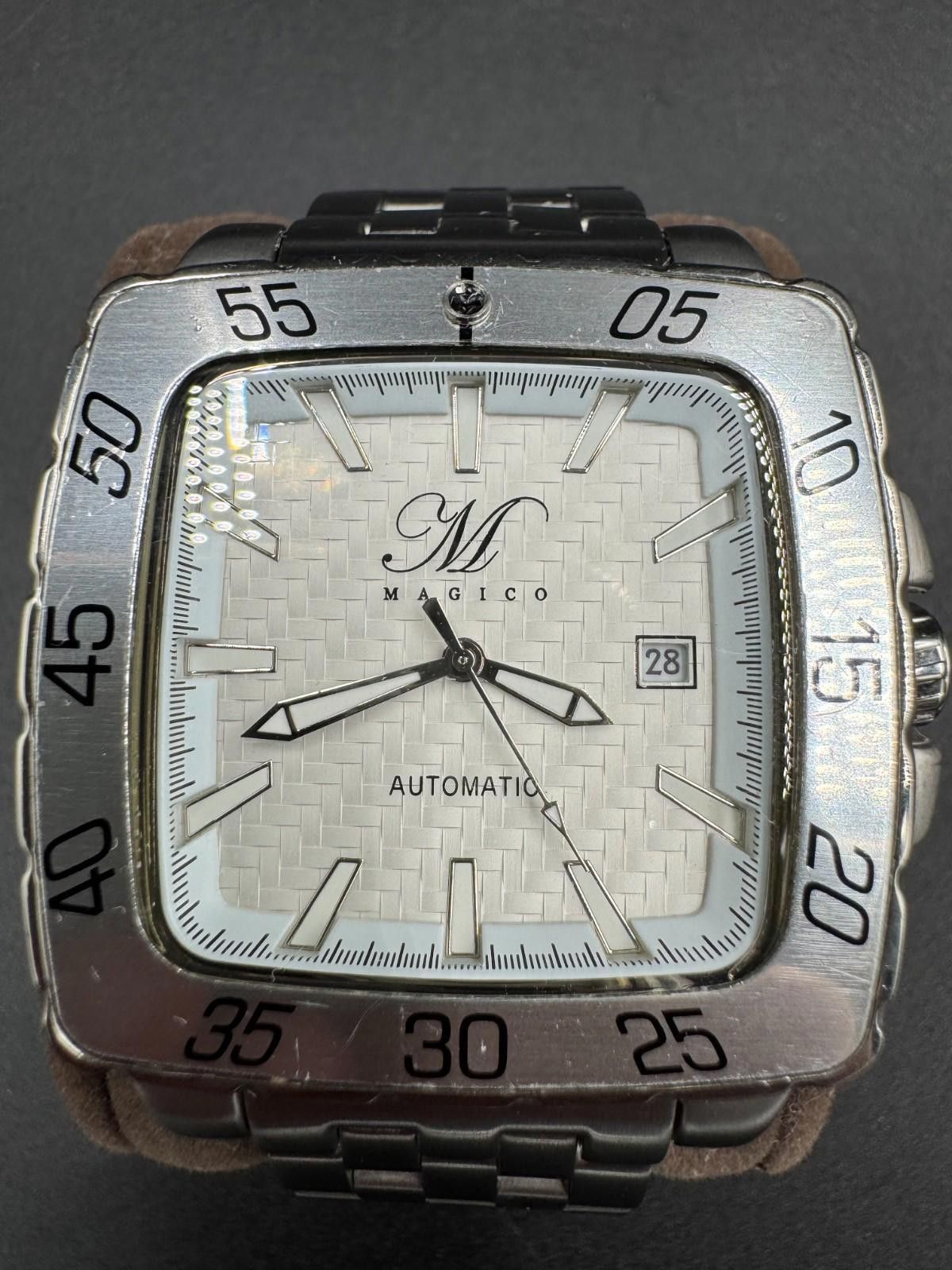Magical Design Magico 316L Automatic Heavy Mens Watch White Face 21 Jewels Size ONE SIZE - 2 Thumbnail