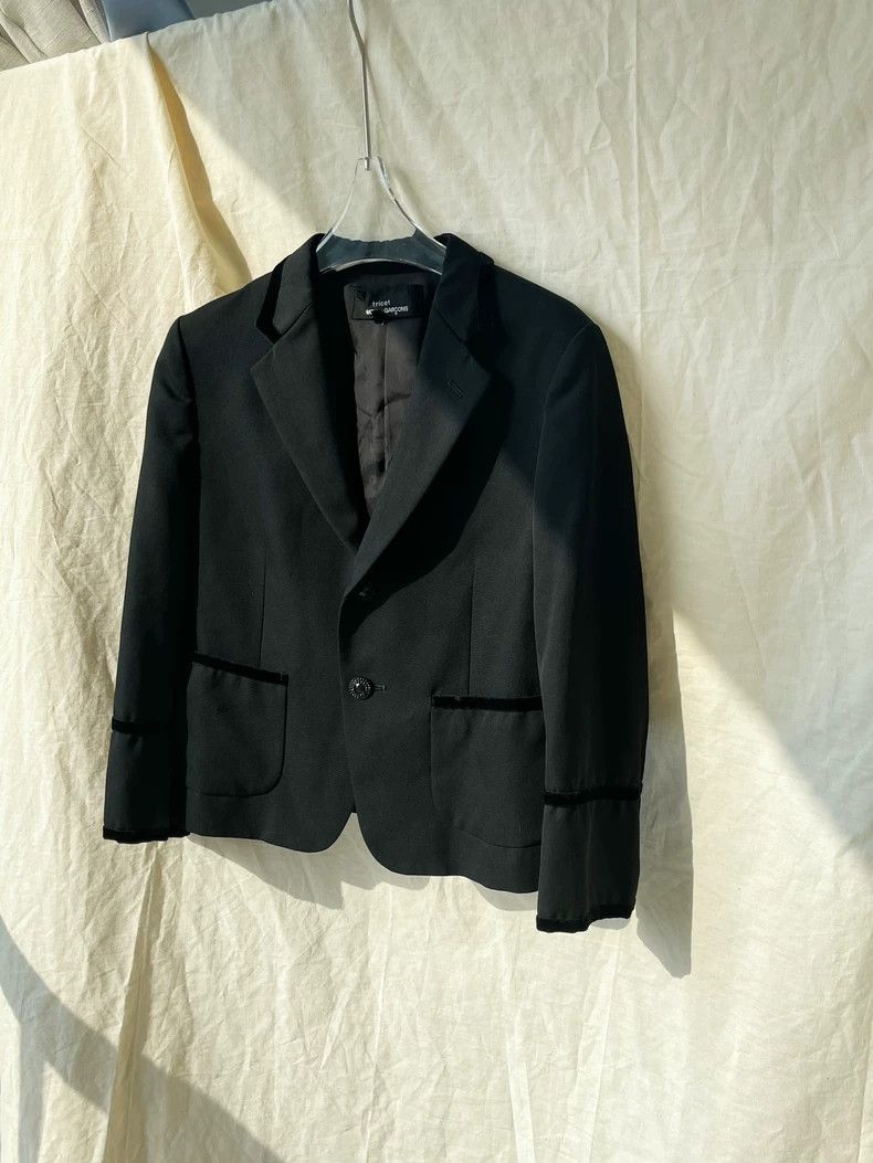 Comme des Garcons Comme Des Garcons Velvet Trim Suit Jacket Top Coat Size M / US 6-8 / IT 42-44 - 3 Thumbnail