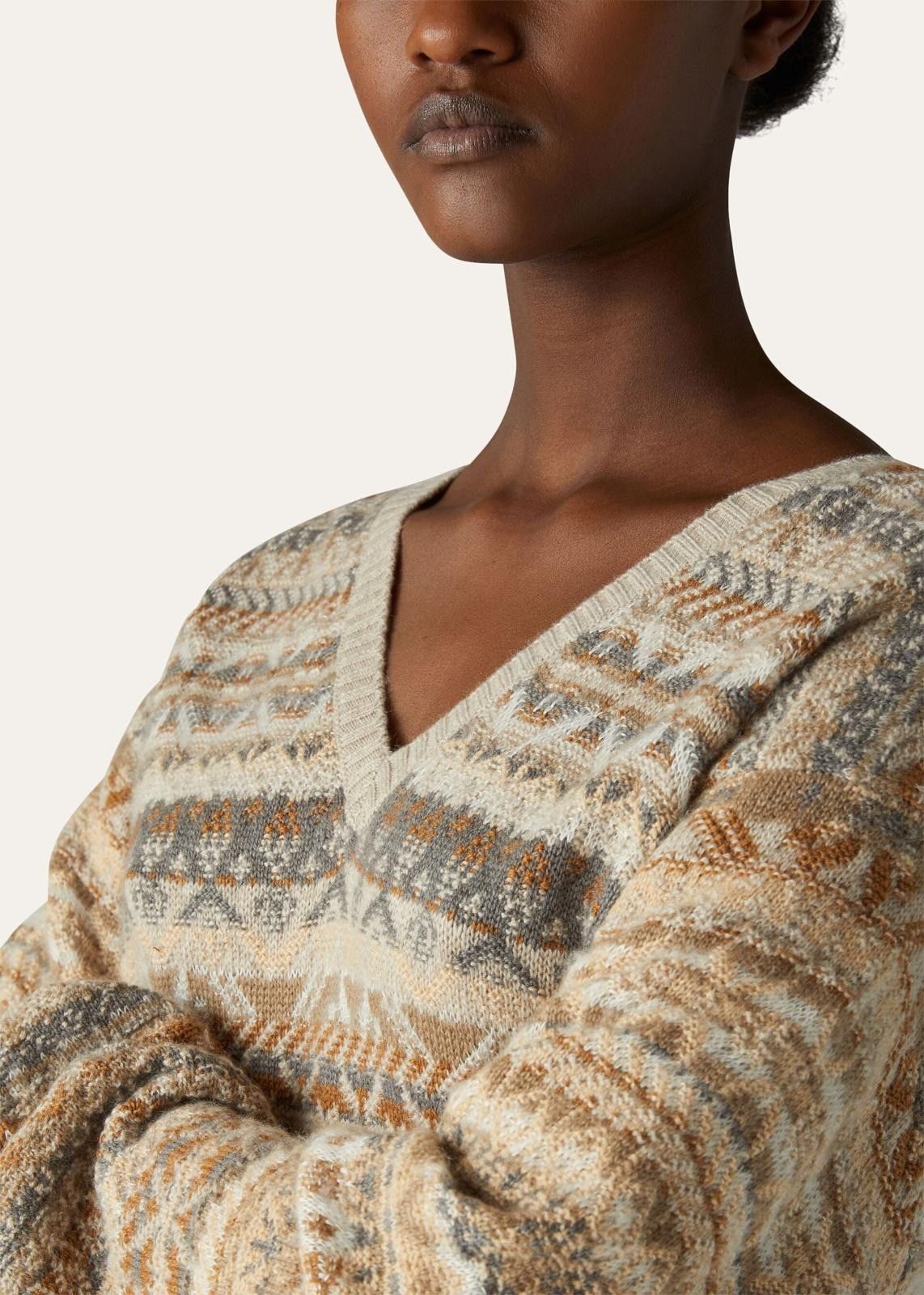 Loro Piana o1srvl11e0824 Kalgoorlie V-Neck Sweater in Multicolor Size M / US 6-8 / IT 42-44 - 5 Thumbnail