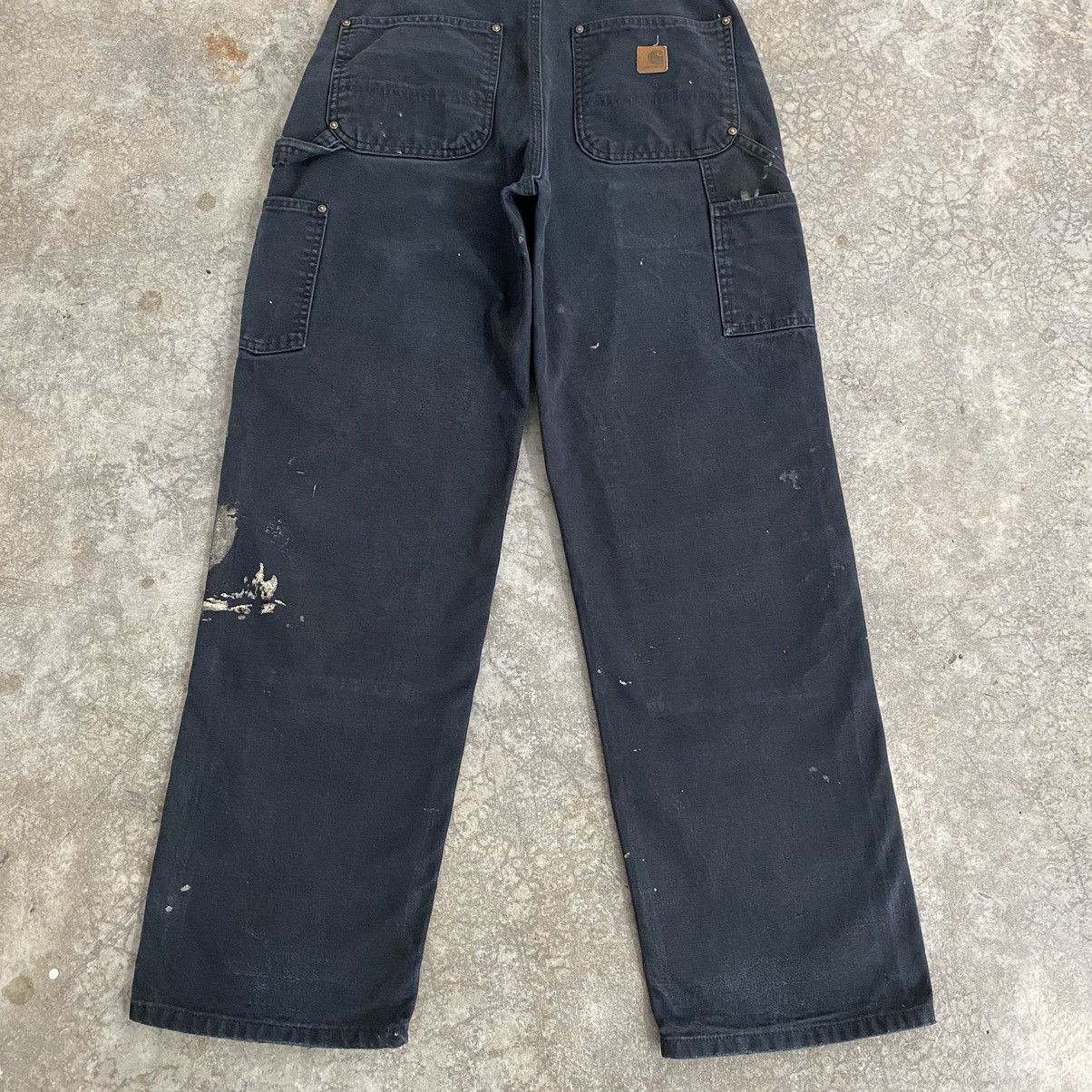 Carhartt VTG Carhartt Double Knee Faded Black Stained Carpenter Pants Size US 31 - 17 Thumbnail
