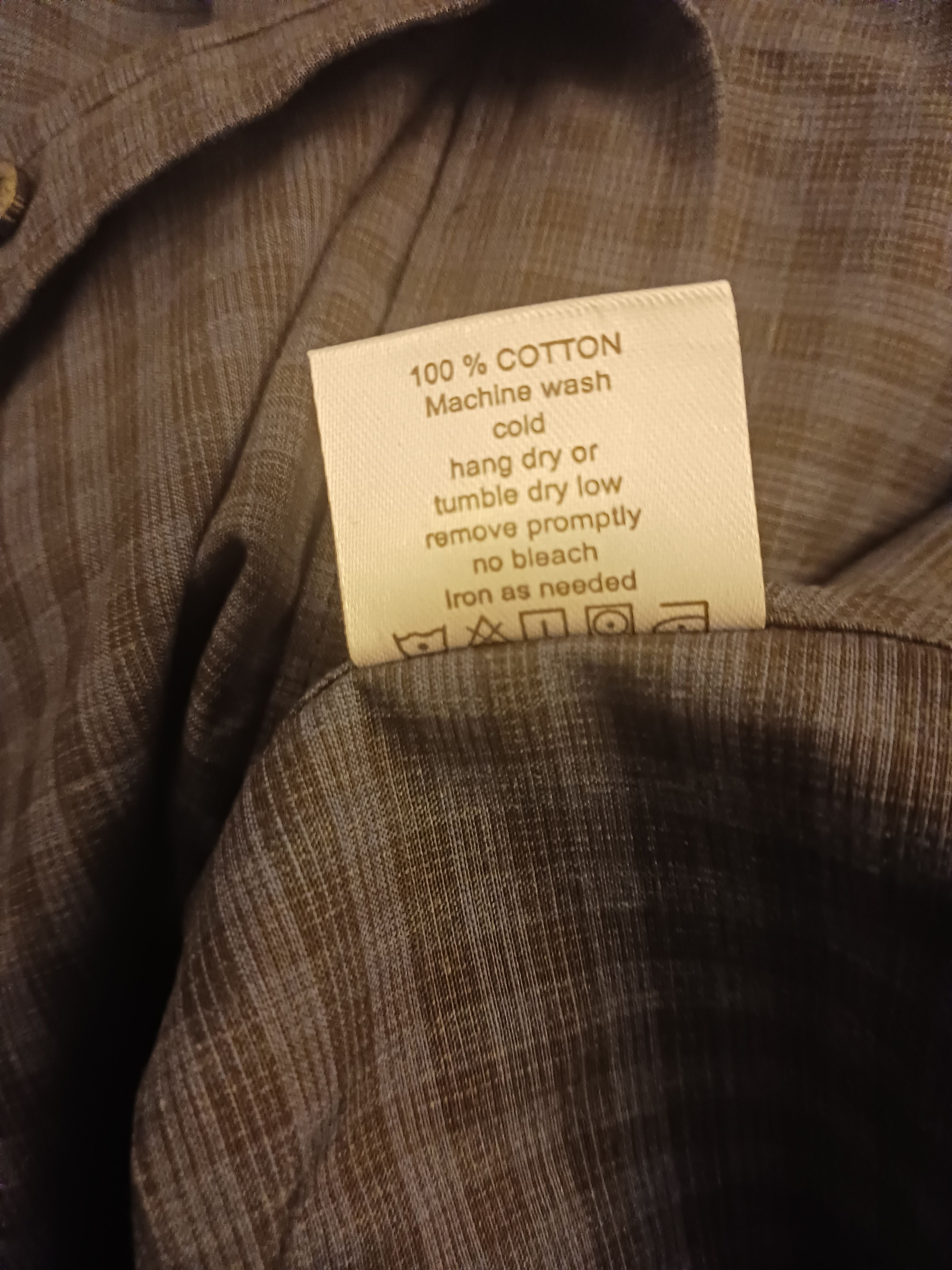 Designer NWOT 100% Cotton Checkered Long Sleeve Shir Size US XL / EU 56 / 4 - 4 Thumbnail