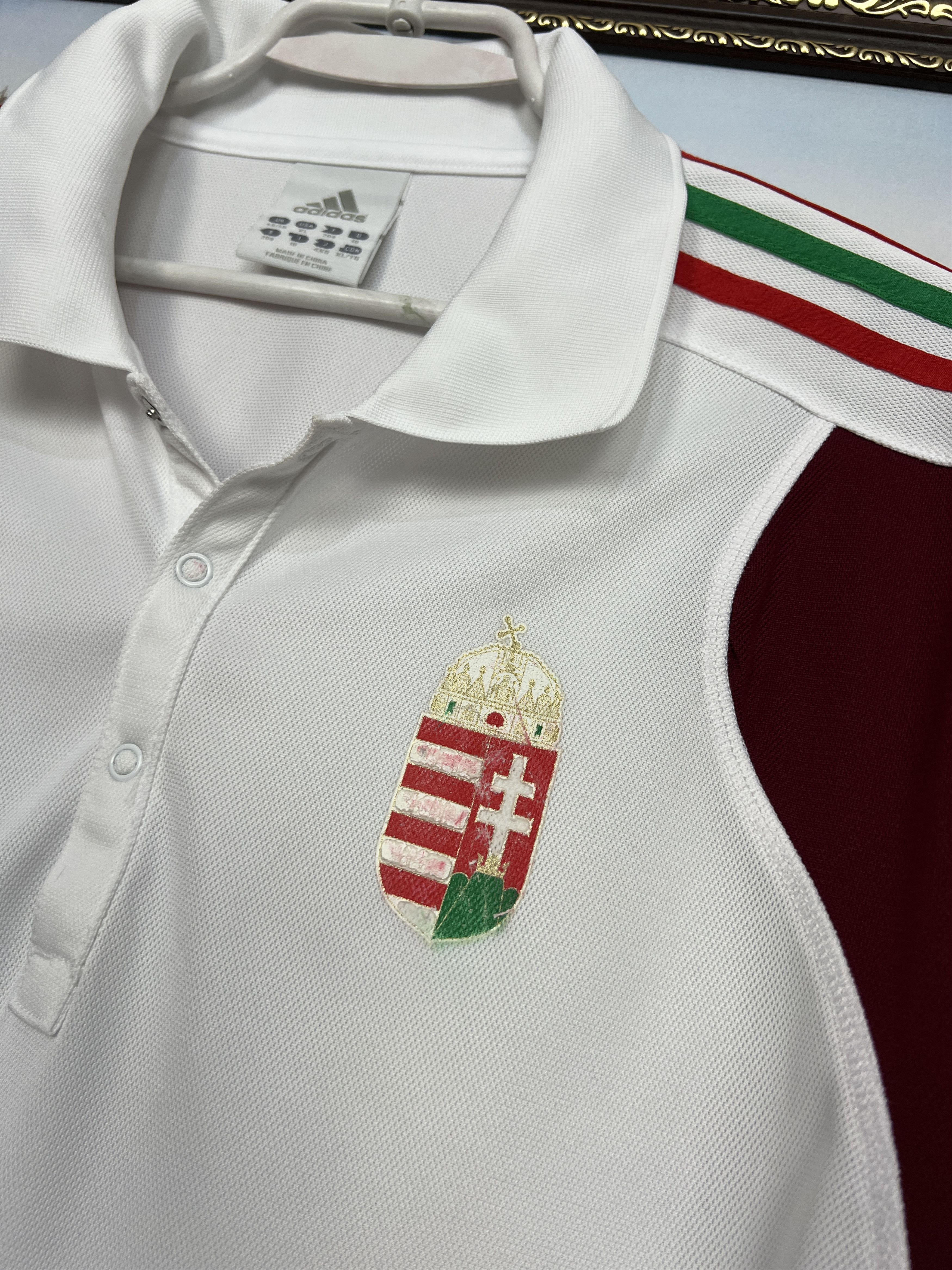 Adidas Vintage Hungary Football Train Polo Shirt Soccer Jersey Size US XL / EU 56 / 4 - 4 Thumbnail