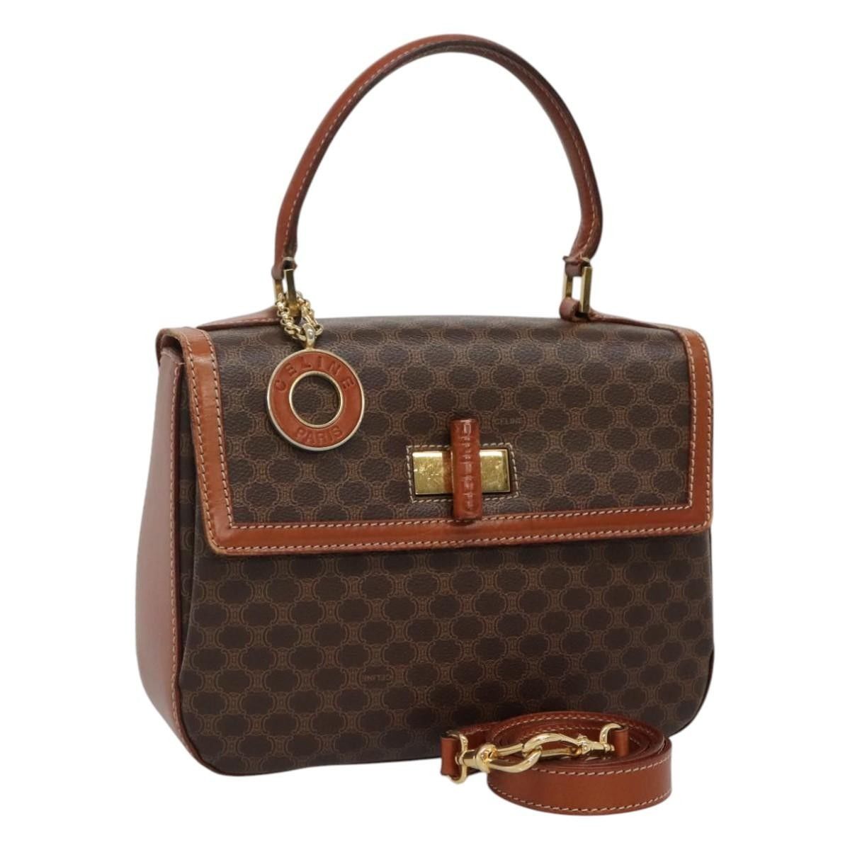 Celine Celine Vintage Convertible Top Handle Bag Macadam Coated Canvas Size ONE SIZE - 1 Thumbnail