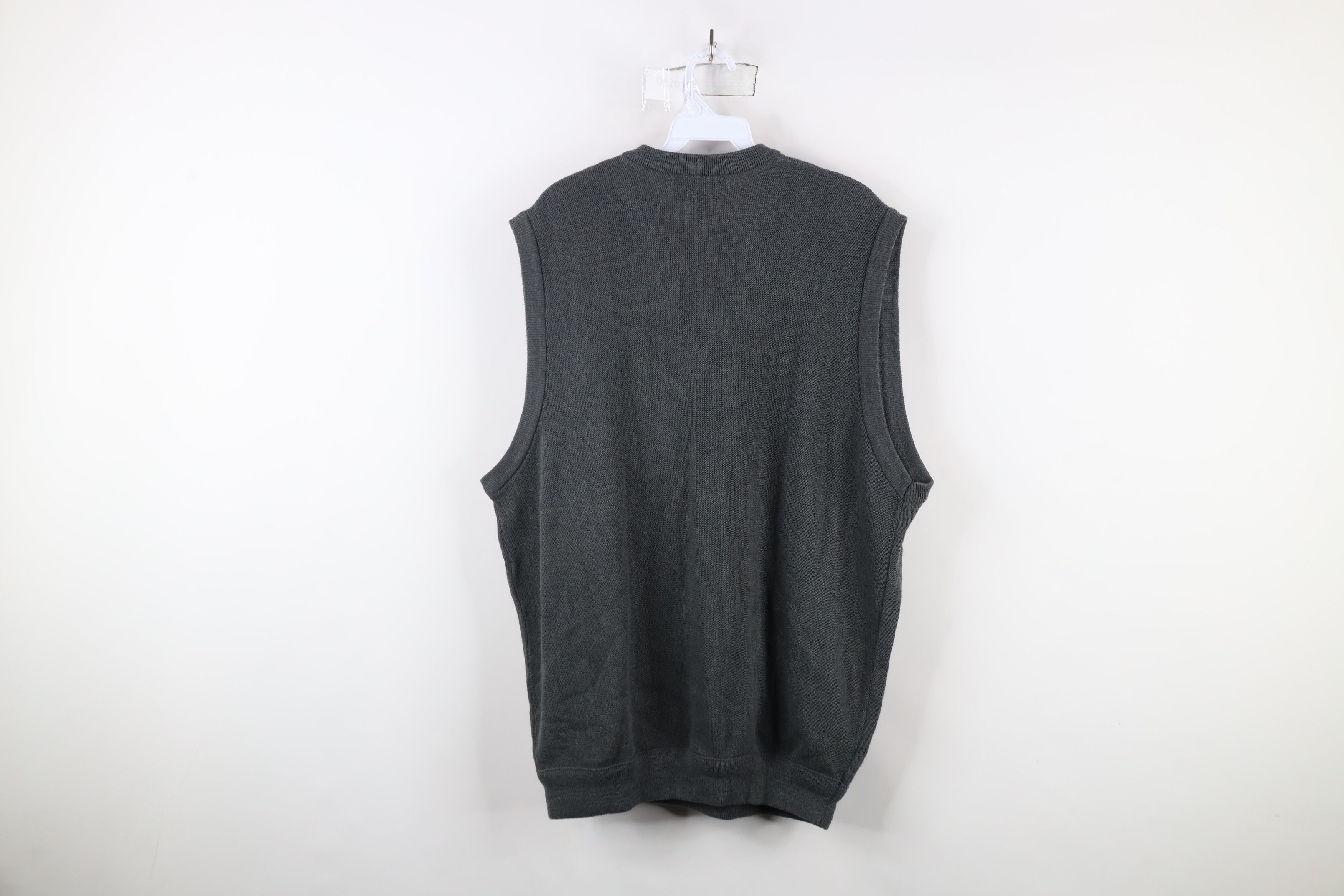 Izod × Vintage Vintage 90s Izod Knit V-Neck Sweater Vest Gray USA Acrylic Size US XL / EU 56 / 4 - 8 Thumbnail