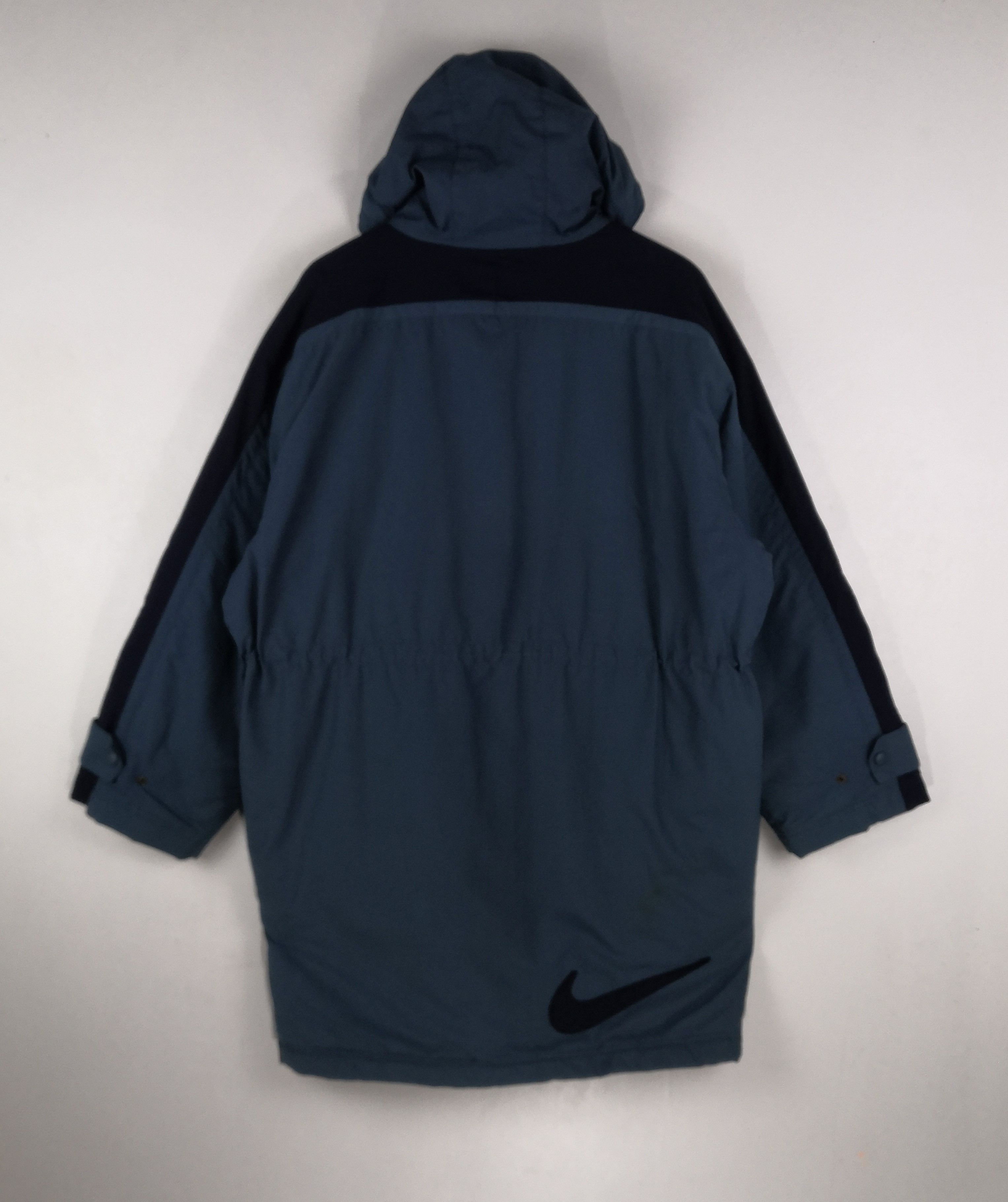 Nike Vintage 90s Nike Puffer Long Jacket Big Logo Nike Hoodie Size US L / EU 52-54 / 3 - 2 Thumbnail