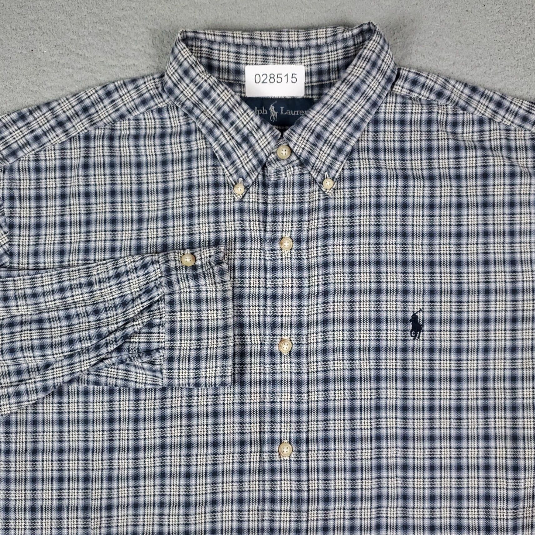 Ralph Lauren Ralph Lauren Button-Up Shirt Mens XL Gray Plaid Long Sleeve Casual Workwear Size US XL / EU 56 / 4 - 2 Thumbnail