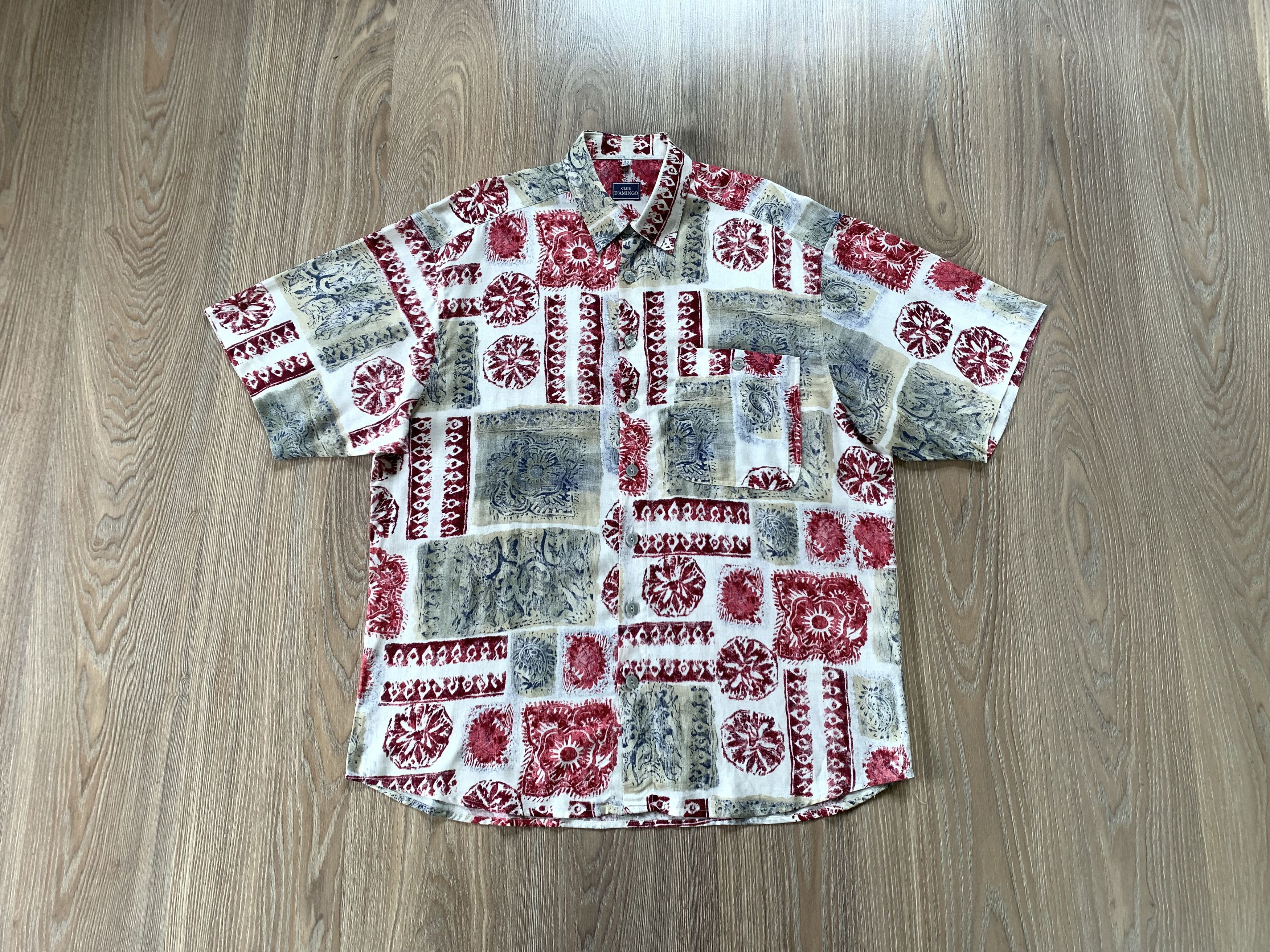 Vintage Club D'Amingo Hawaiian Beach Short Sleeve Shirt Size US L / EU 52-54 / 3 - 1 Thumbnail