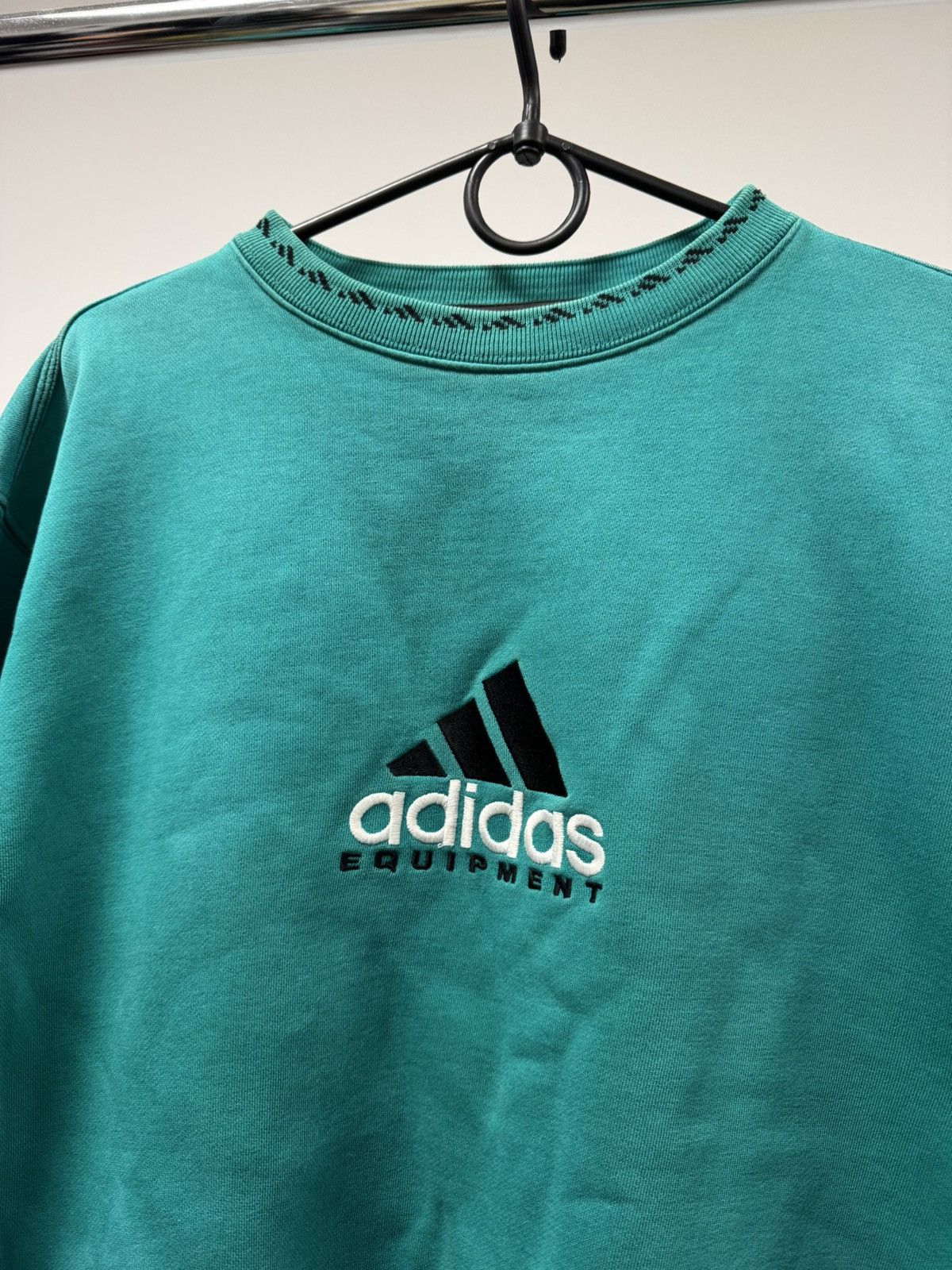 Adidas × Equipment × Vintage Vintage 90S Adidas Equipment Big Logo Crewneck Sweatshirt Size US M / EU 48-50 / 2 - 2 Thumbnail