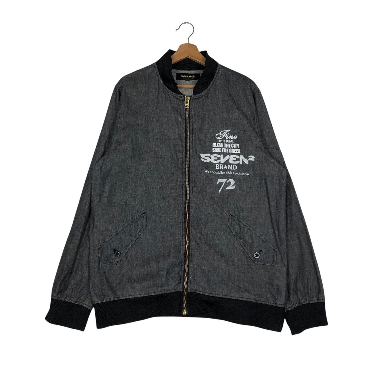 Japanese Brand 📌Vintage Bomber Jacket Seven2 Los Angeles Little Tokyo Size US XL / EU 56 / 4 - 2 Thumbnail