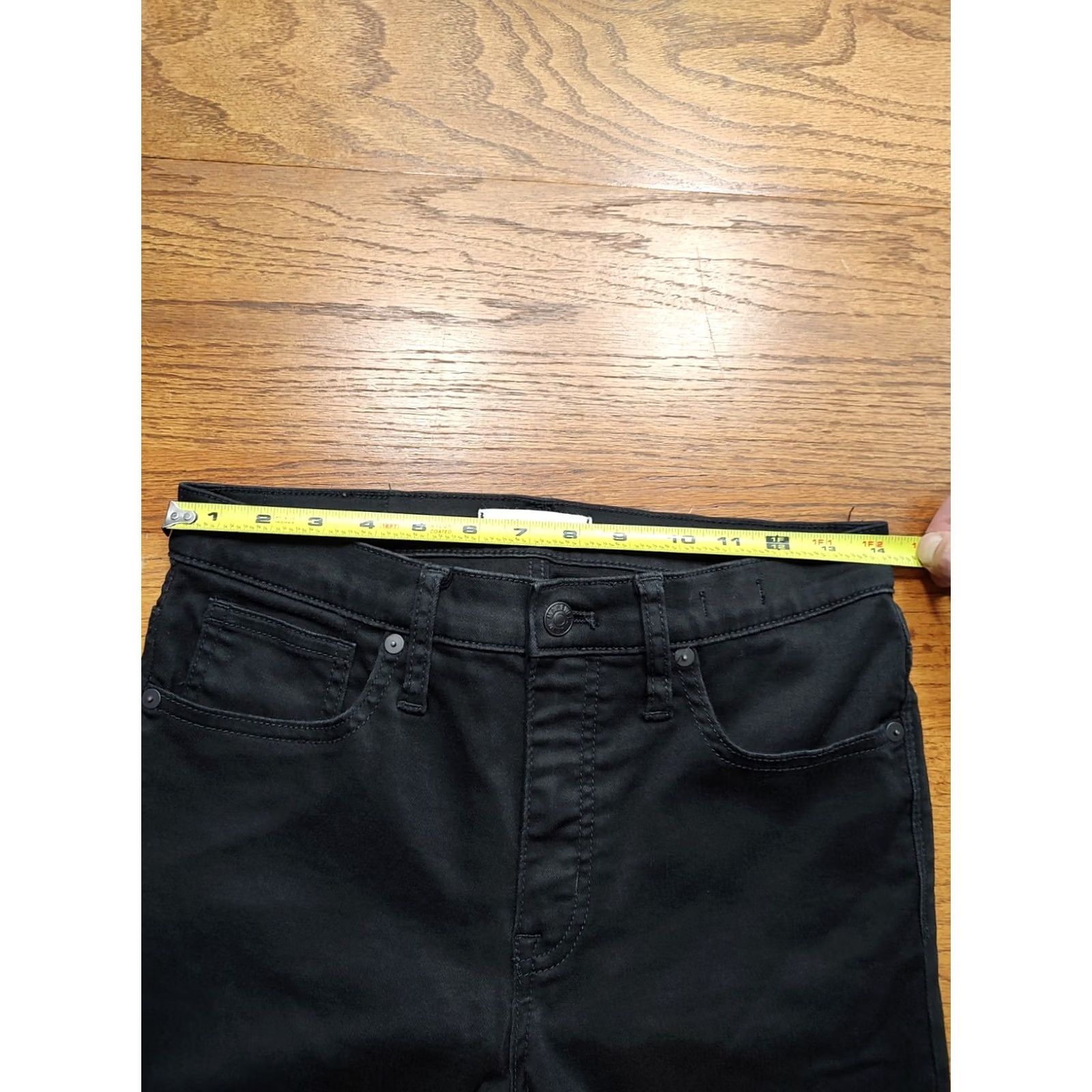 Madewell Madewell Jeans Skinny High Rise Denim Black 28x27 Womens Regular Cotton Blend 5-Pocket JuN 27 Inseam Size 28" / US 6 / IT 42 - 6 Thumbnail
