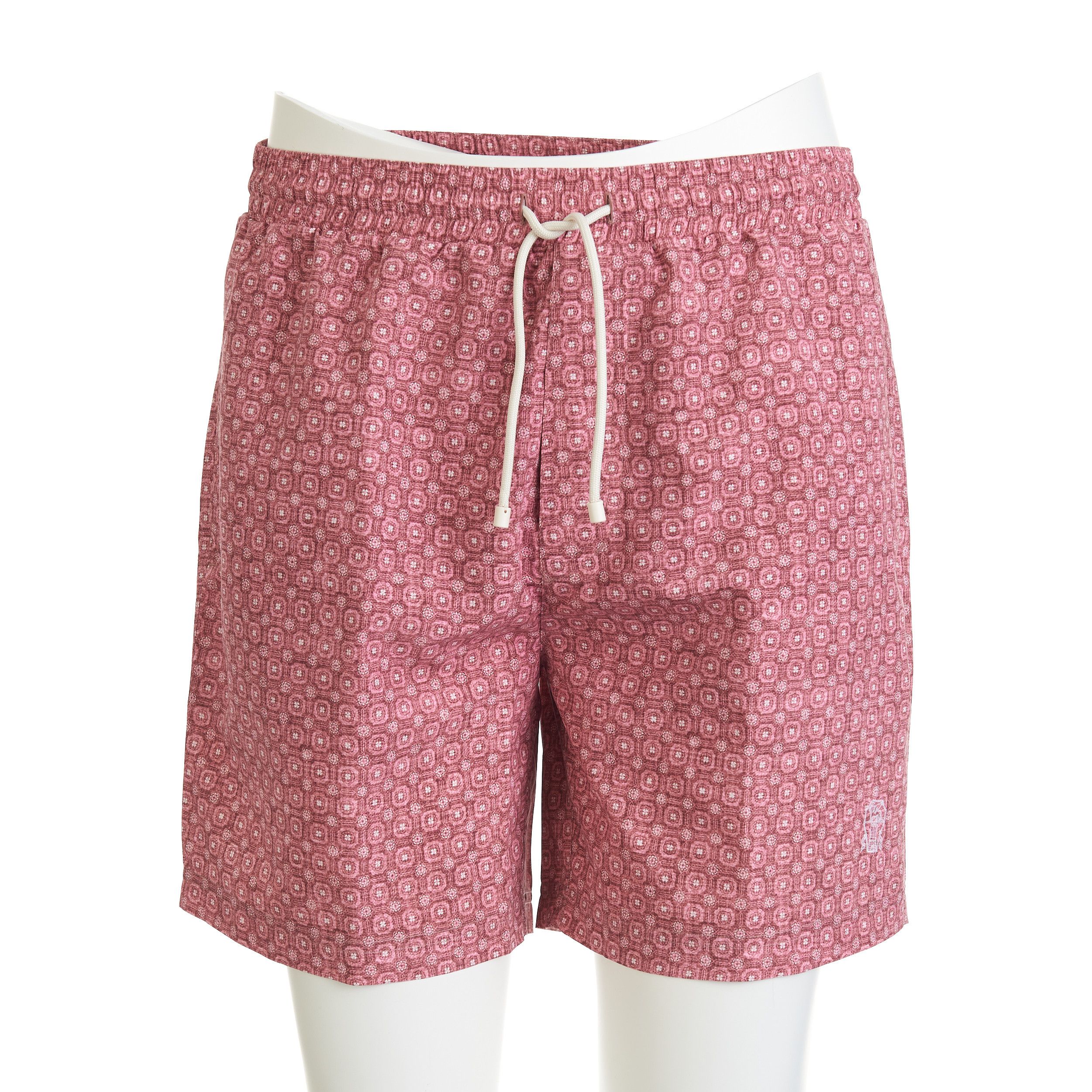 Brunello Cucinelli Swim Shorts With Geometric Print & Logo Embroidery Size XS Size US 27 - 1 Thumbnail