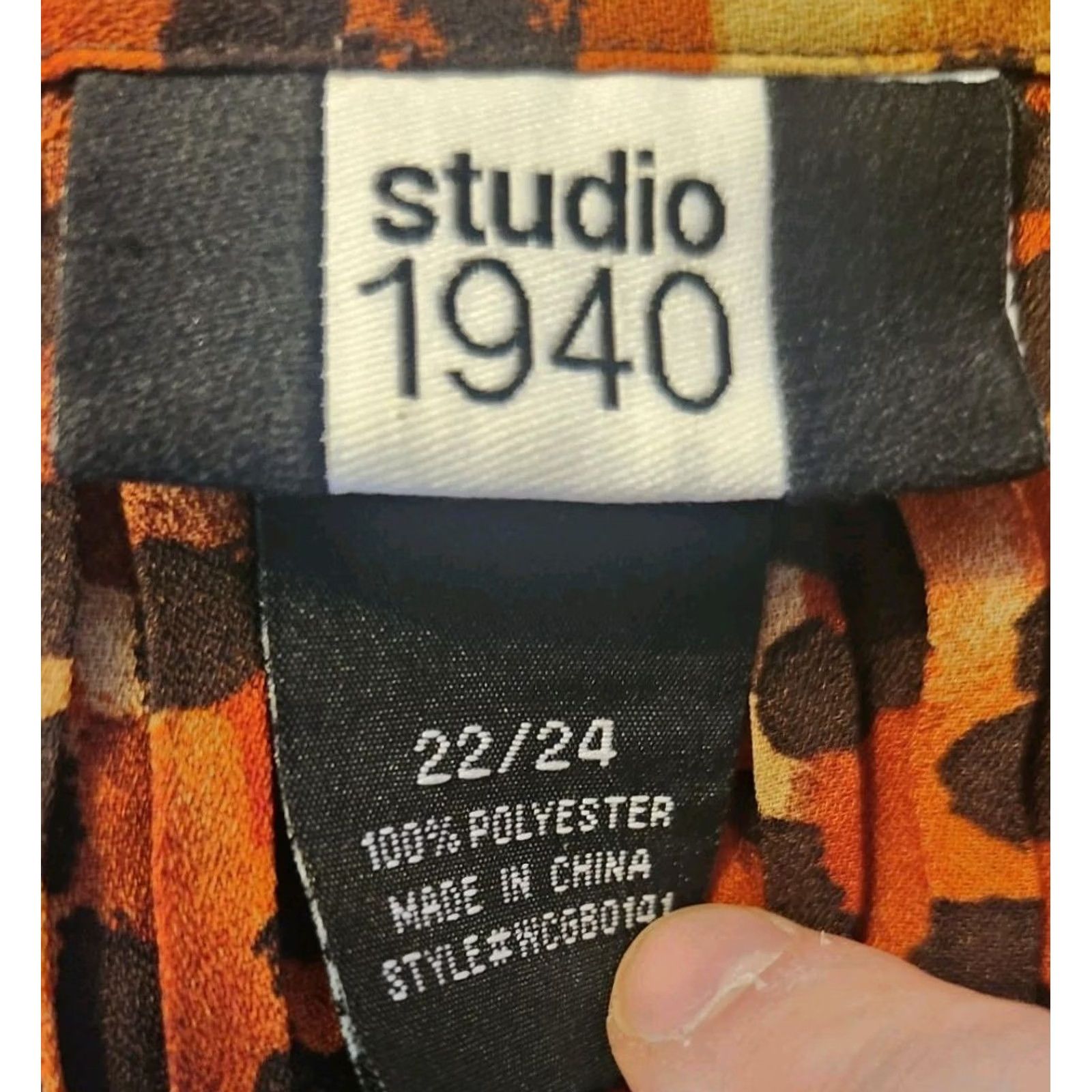Vintage Studio 1940 Leopard Print Collared Sleeveless Top Shirt Button Down 22/24 Plus Womens Size 3XL / US 20-22 - 4 Thumbnail