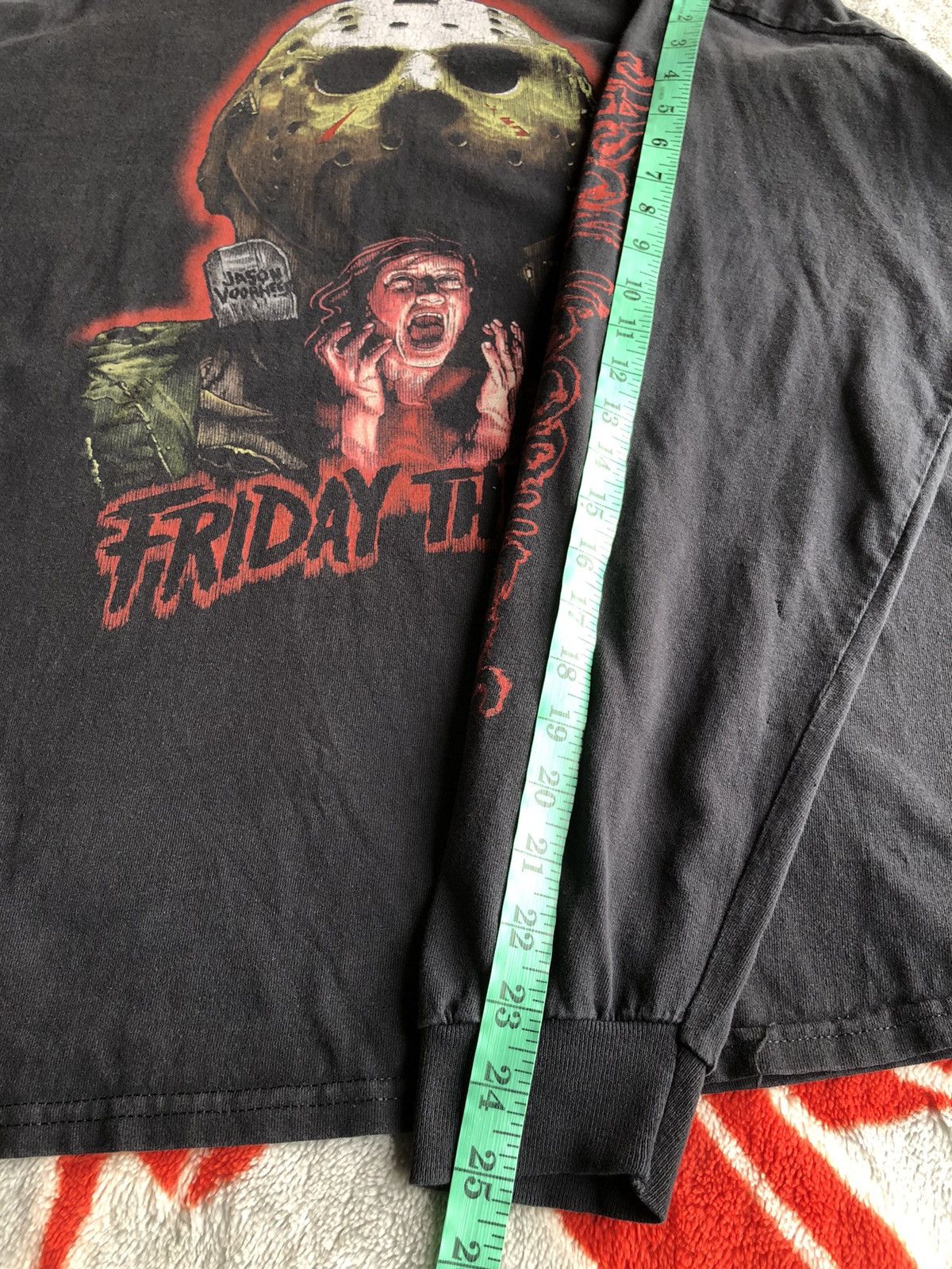 Expert Horror Vintage Friday The 13th Movie Jason Voorhess Long Sleeve Tee Size US XL / EU 56 / 4 - 16 Thumbnail