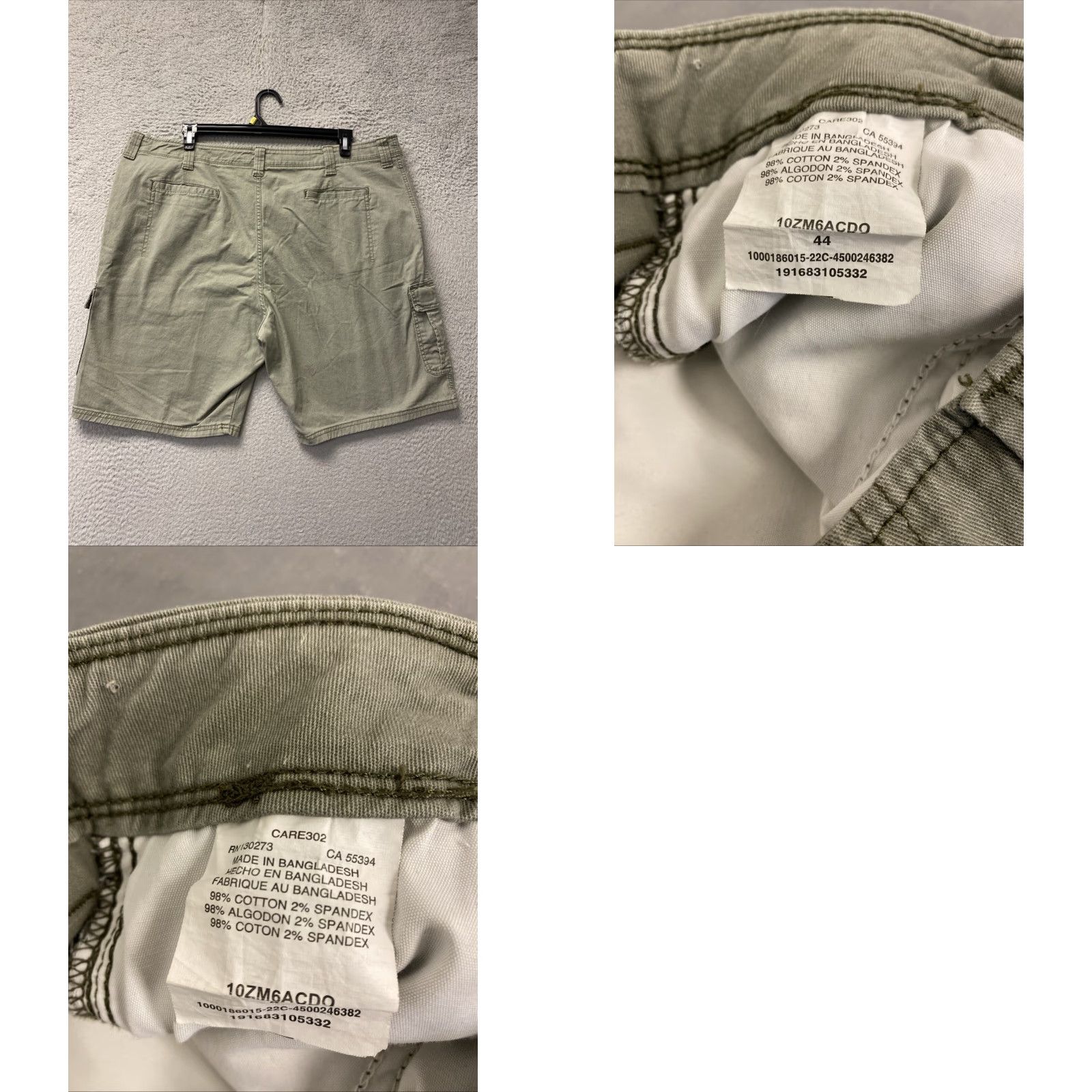 Wrangler VINTAGE? No. Wrangler Cargo Shorts Green Relaxed Fit 44 Casual Men Cotton Blend 10" Inseam Belt Loops Multiple Pockets 121-40 Size US 44 / EU 60 - 8 Thumbnail