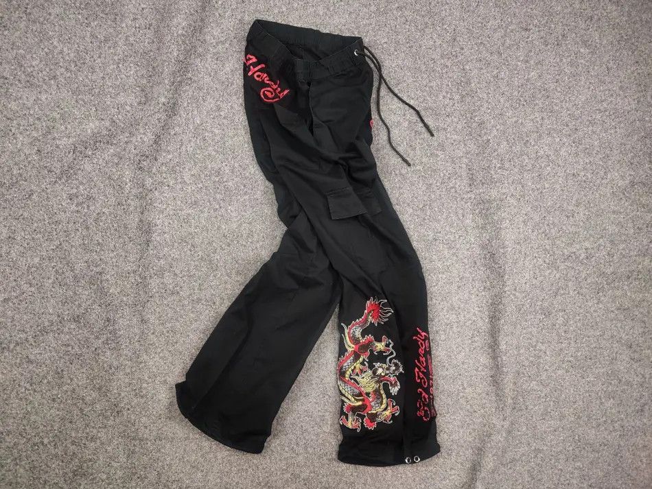 Ed Hardy Ed Hardy Vintage Y2K Style Dragon Embroidered Cargo Pants Size US 30 / EU 46 - 1 Thumbnail