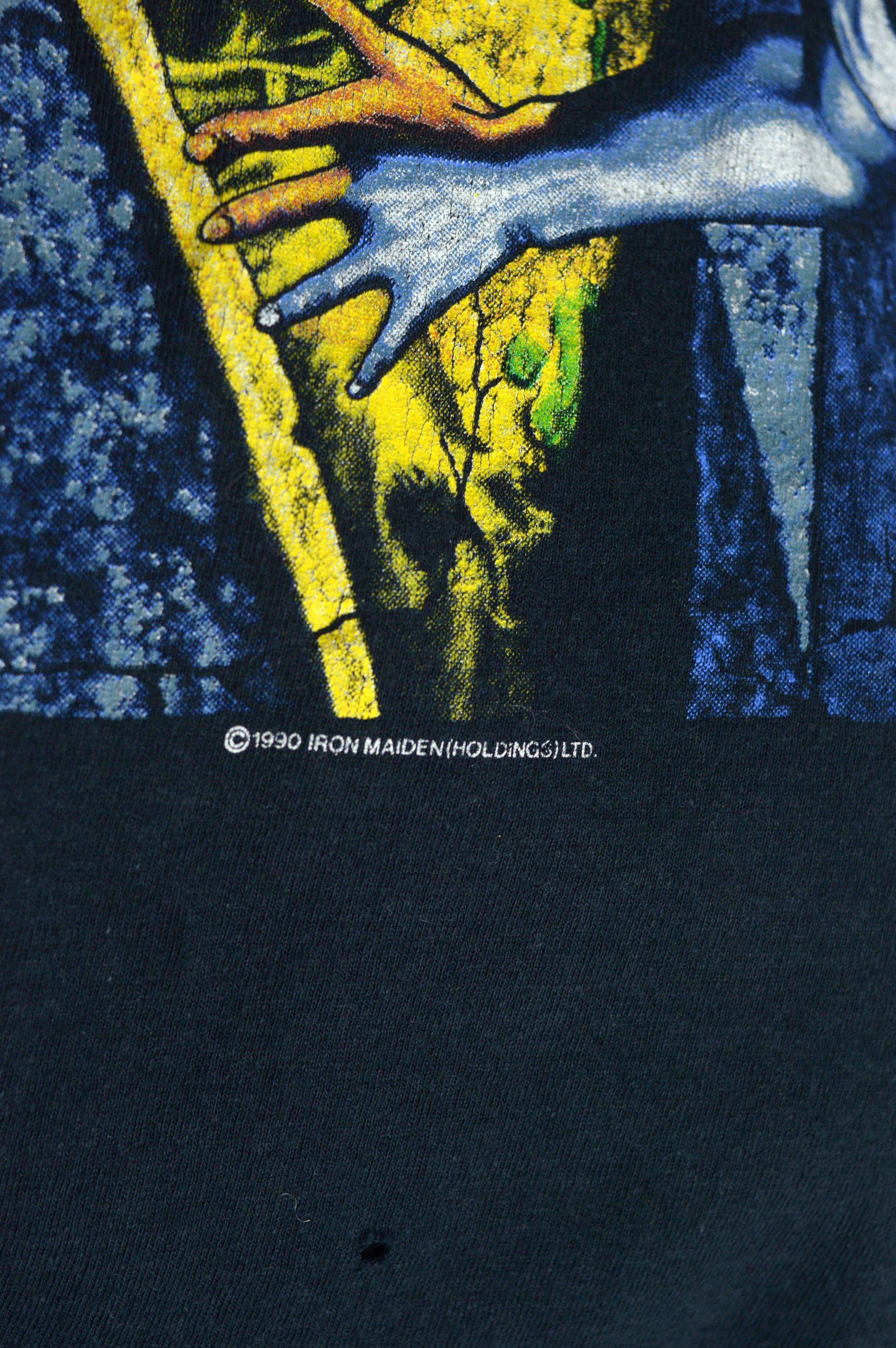 Iron Maiden × Vintage Vintage Iron Maiden No Prayer For The Dying 1990 t shirt Size US XL / EU 56 / 4 - 4 Thumbnail