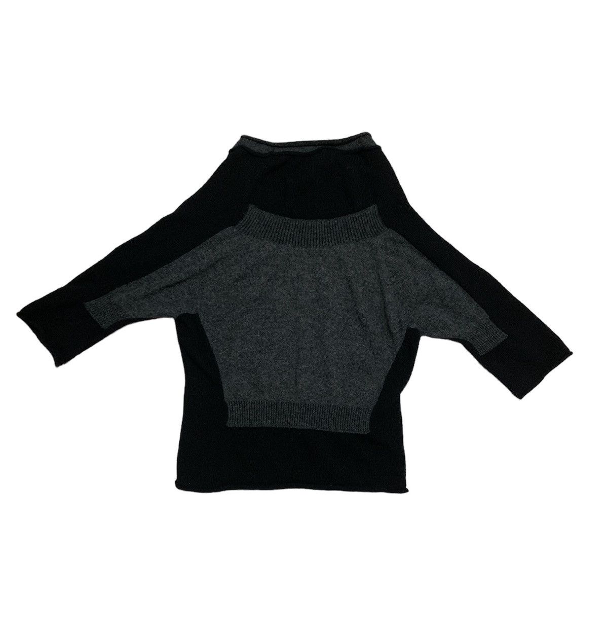 image of Yohji Yamamoto Two Layer Sweater in Black, Women's (Size Medium)
