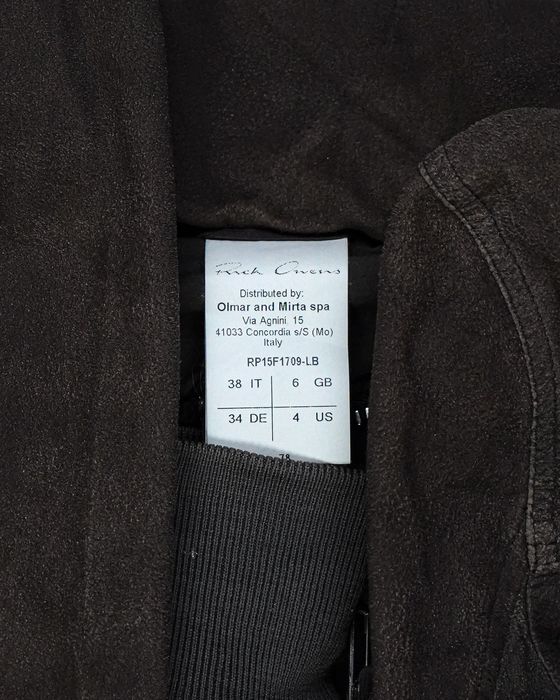 Rick Owens Rick Owens Blistered Leather Bomber Jacket | Grailed