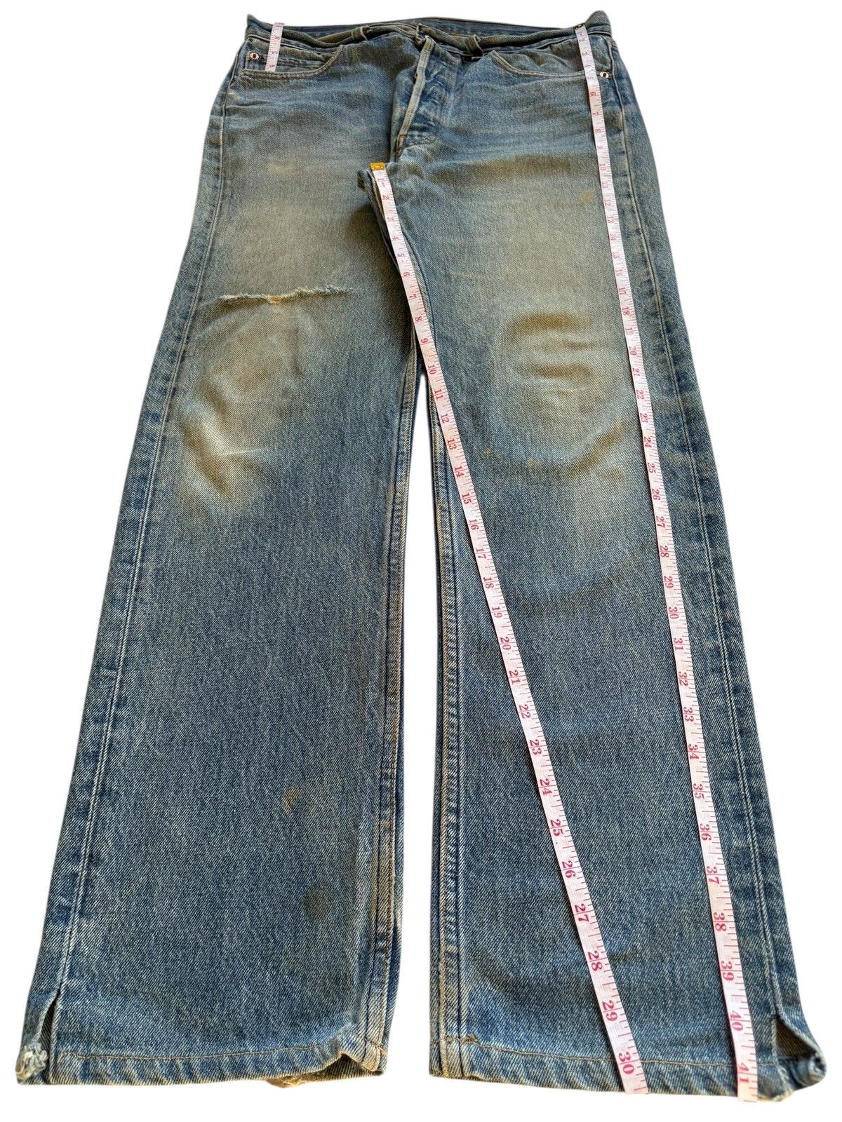 Levi's Vintage 90s Levis 501 Mud Wash Distressed Loose Jeans Size US 32 / EU 48 - 12 Thumbnail