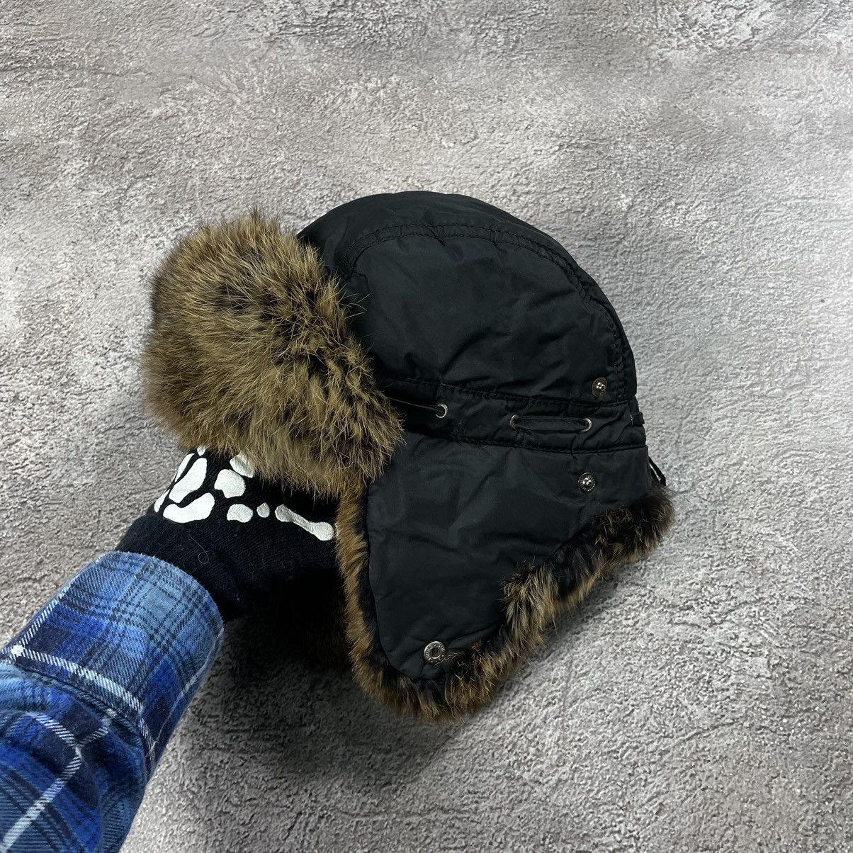 Vintage Vintage Y2K Fuzzy Beanie Ushanka Alt Grunge Streetwear OS Size ONE SIZE - 1 Thumbnail