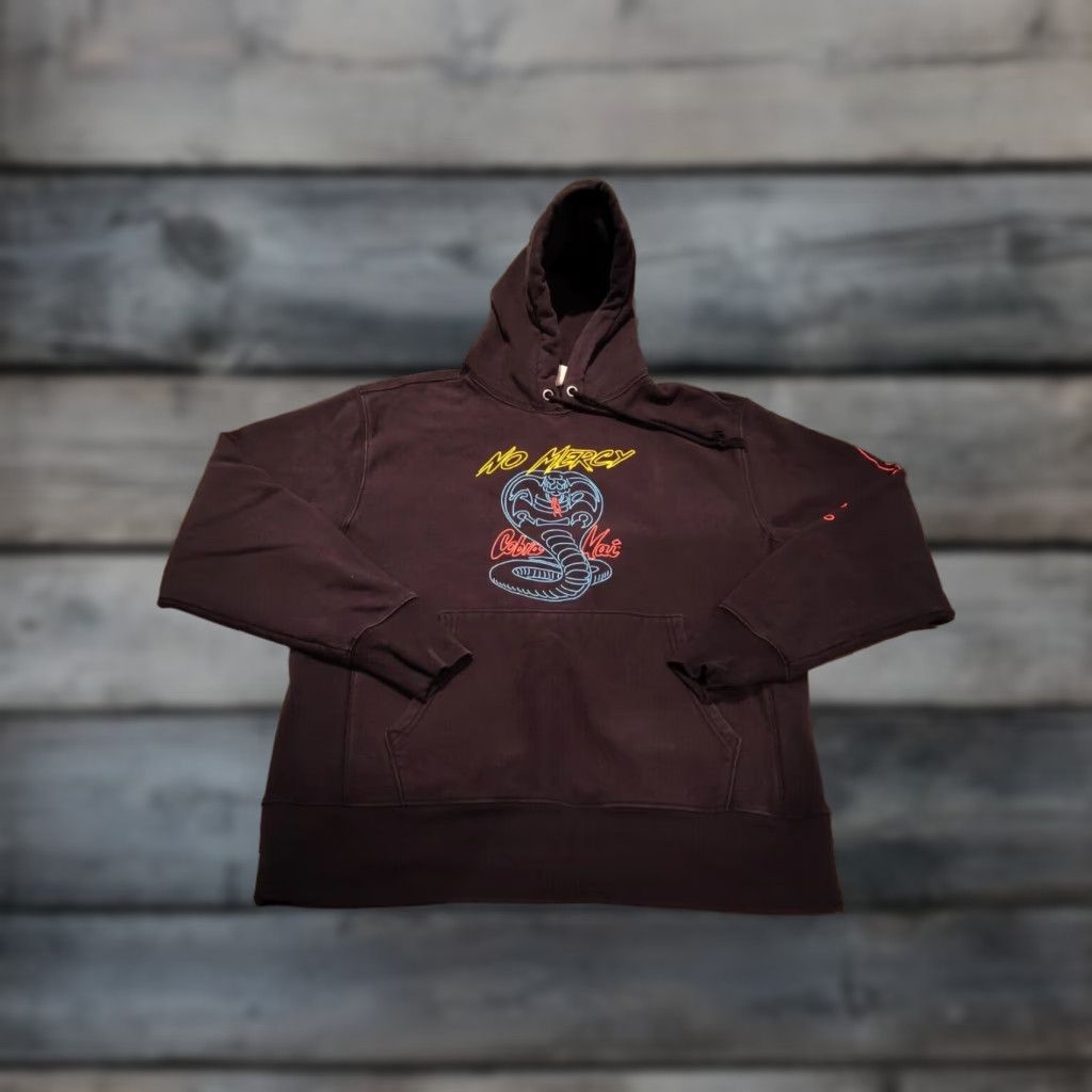 Champion VINTAGE Champion Reverse Weave Cobra Kai No Mercy Hoodie Black Adult Large Hooded Pullover Sweatshirt Men (Fall/Winter) Size US L / EU 52-54 / 3 - 1 Thumbnail