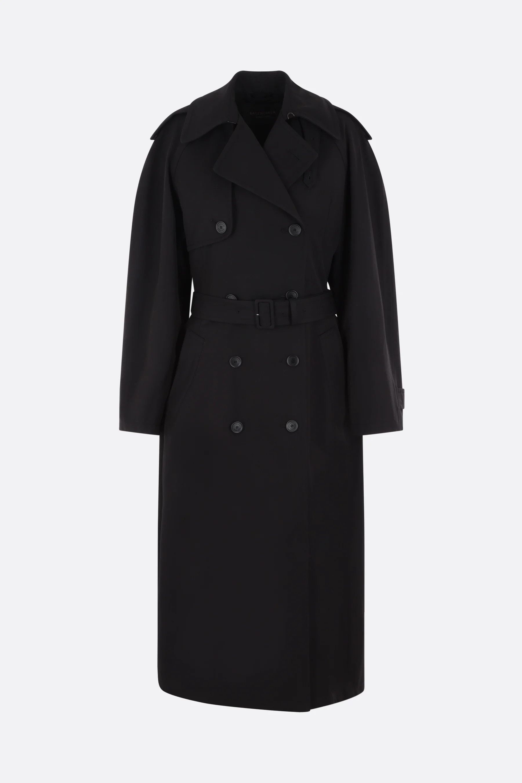 Balenciaga o1tr1nto0326 Hourglass Trench Coat in Black Size XS / US 0-2 / IT 36-38 - 1 Thumbnail