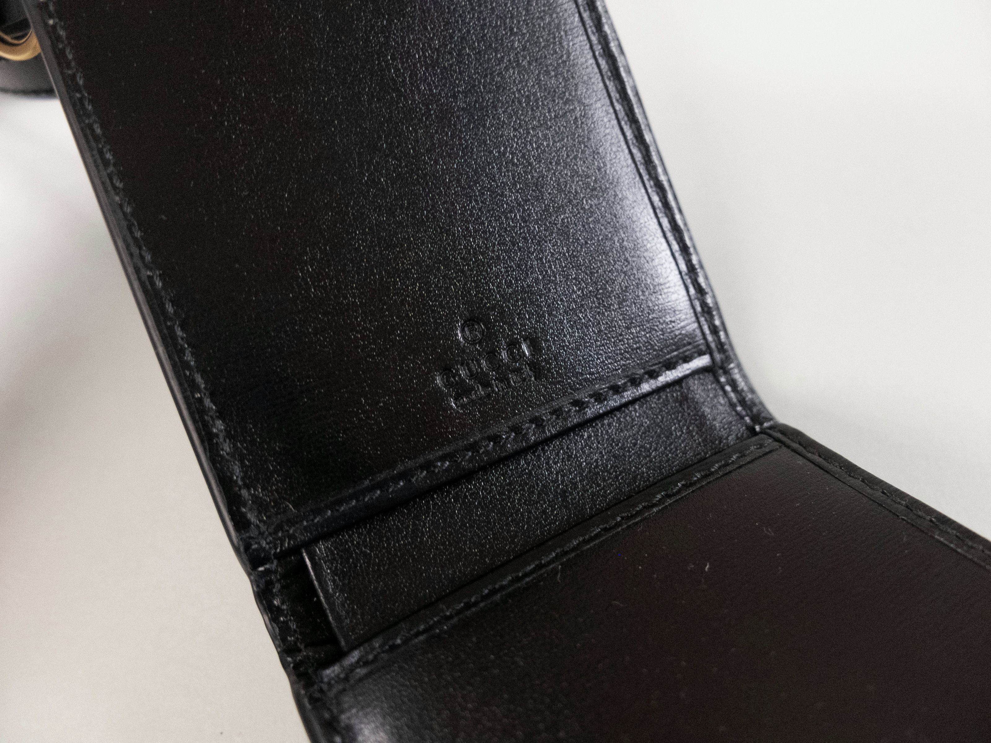 Gucci GUCCI black horsebit strapped leather card case wallet Size ONE SIZE - 9 Thumbnail