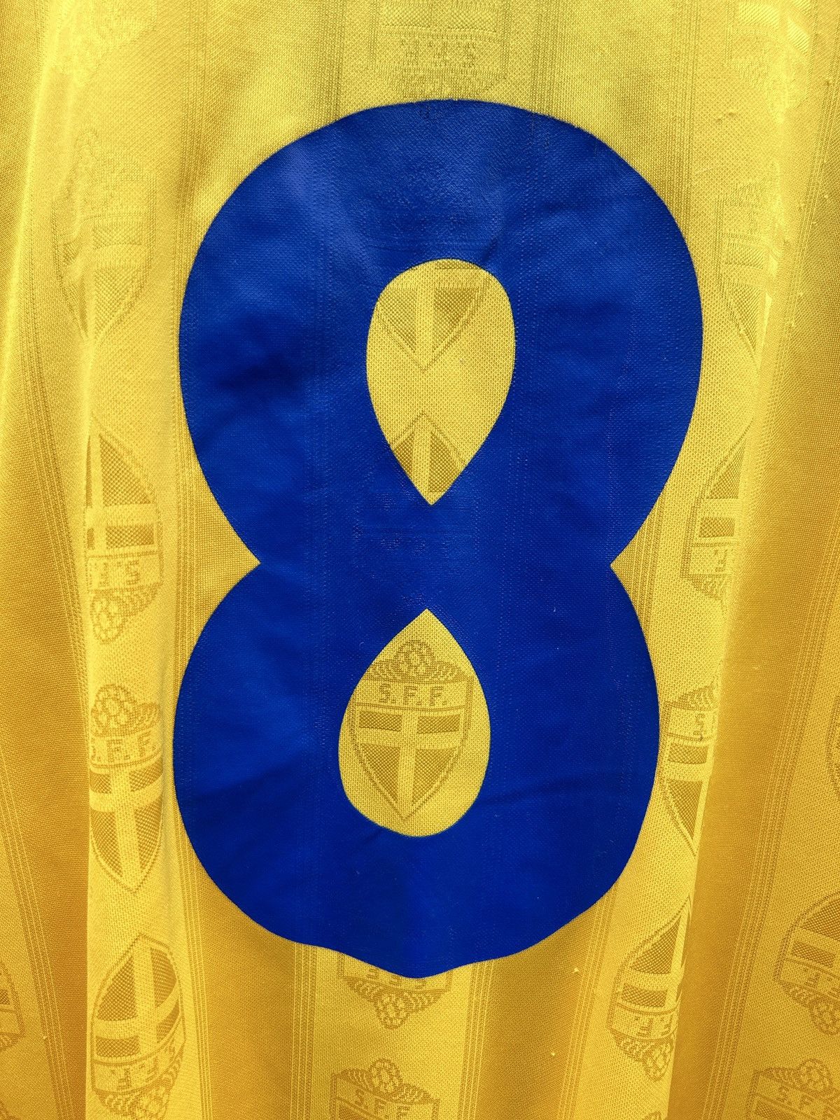 Adidas Adidas Sweden WC 1998 Johan Mjallby #8 Match Worn Jersey Size US XL / EU 56 / 4 - 9 Thumbnail