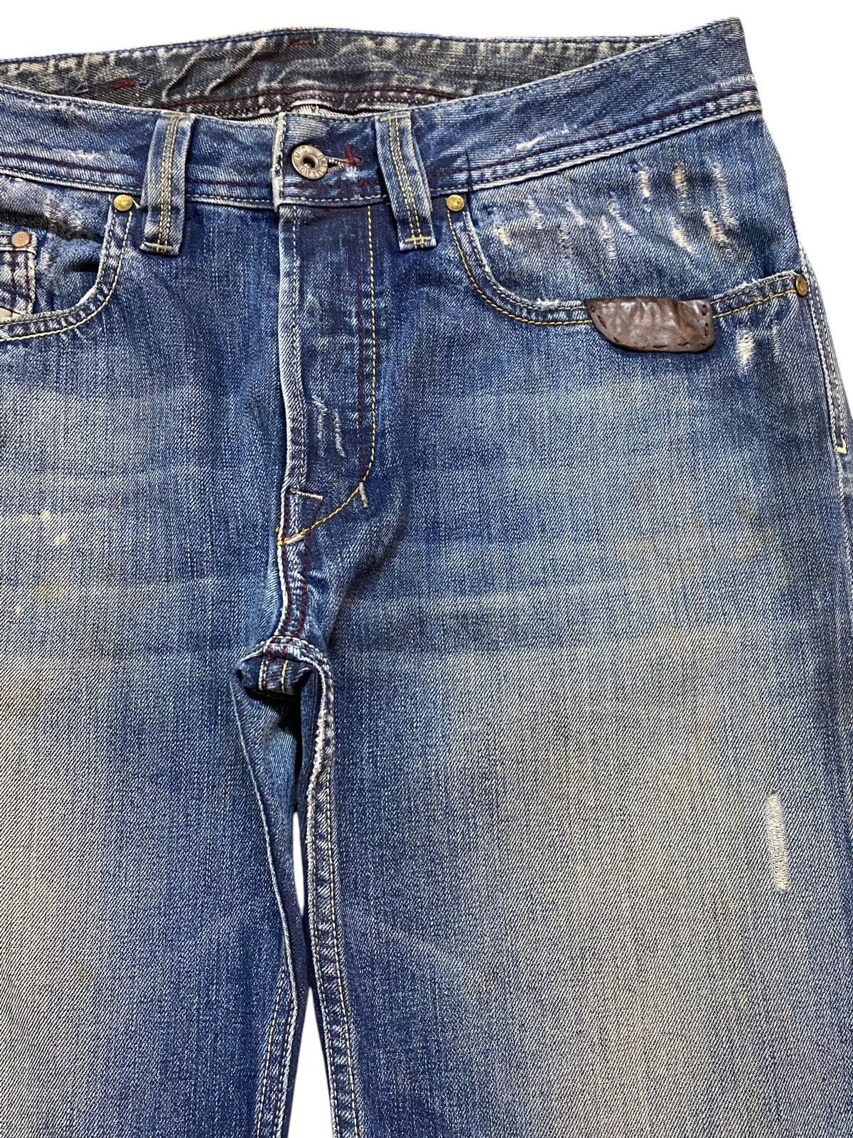 Diesel Black Gold Vintage Diesel Acid Wash Enough Baggy Distressed Jeans Size US 32 / EU 48 - 8 Thumbnail