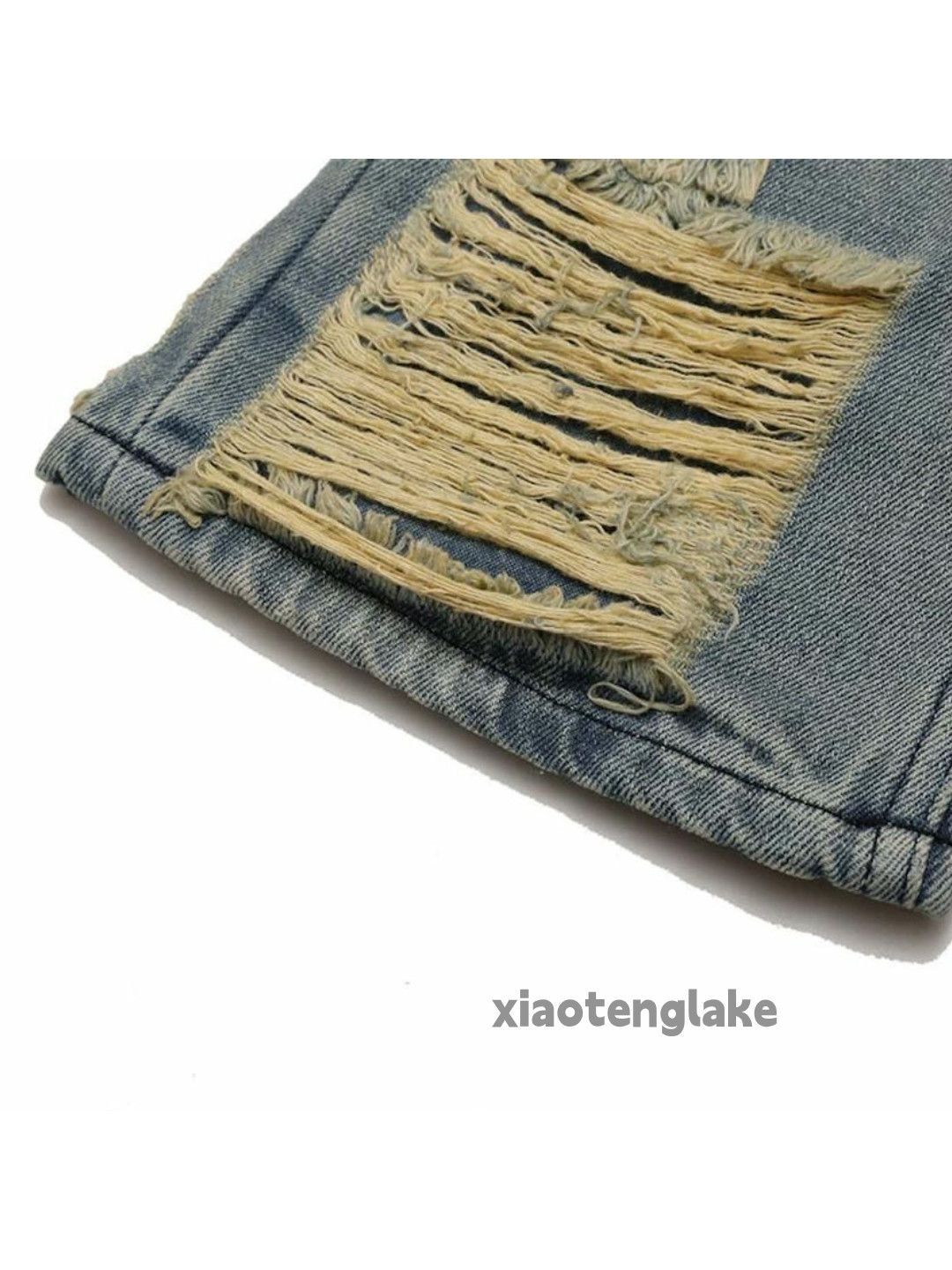Jean × Vintage washed faded damaged ripped punk grunge flared jeans Size US 30 / EU 46 - 5 Thumbnail