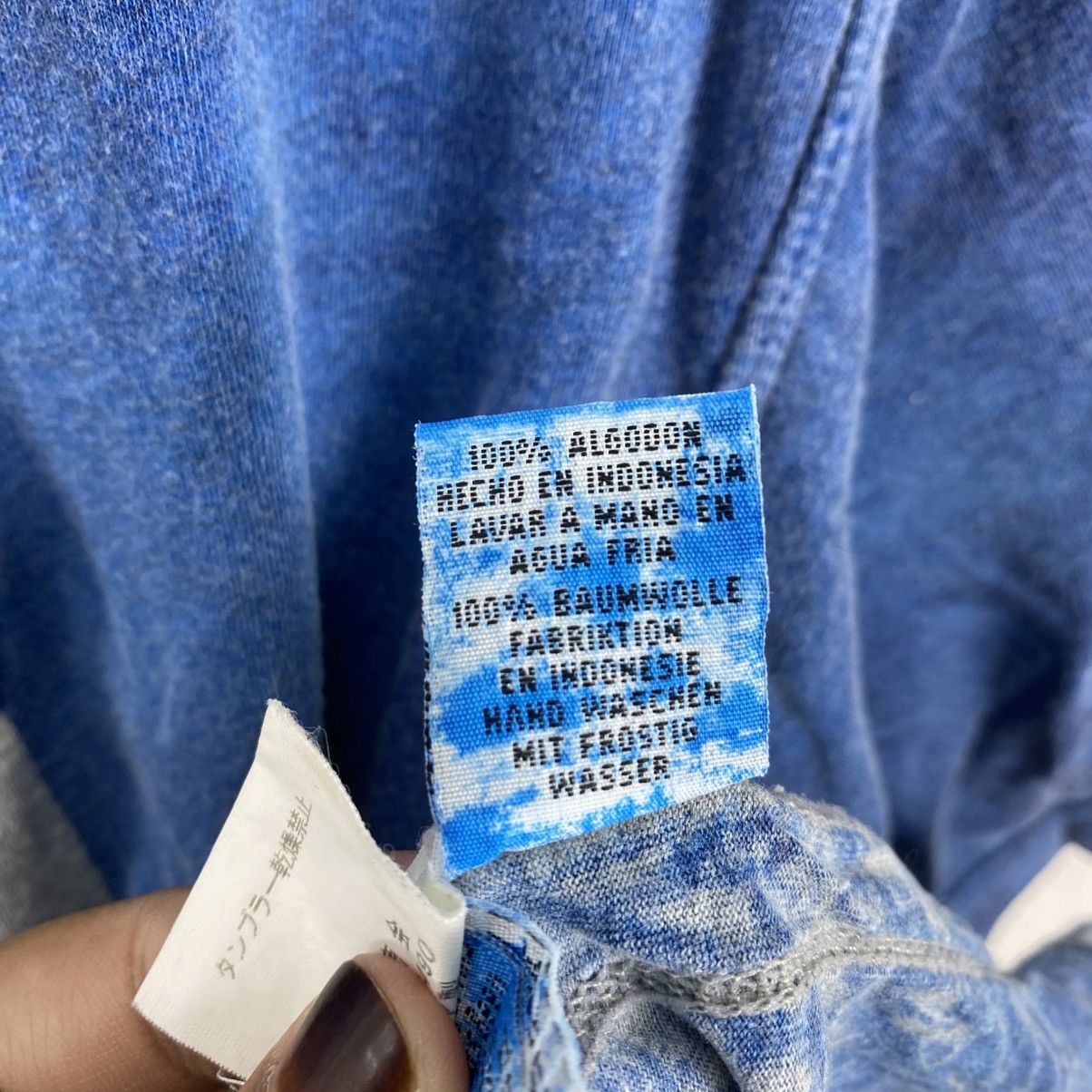 Japanese Brand Religion NYC Overdyed Graphic Tee Blue Vintage Style Cotton Size US S / EU 44-46 / 1 - 10 Thumbnail